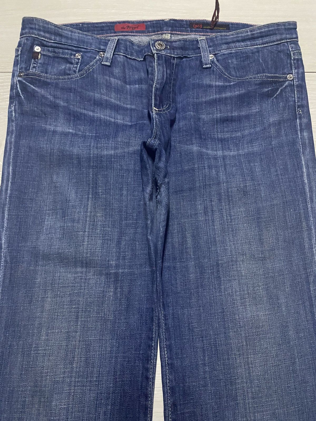 AG Adriano Goldschmied Vintage Adriano the Angle Blue Wash Flare Jeans Size US 35 - 3 Thumbnail