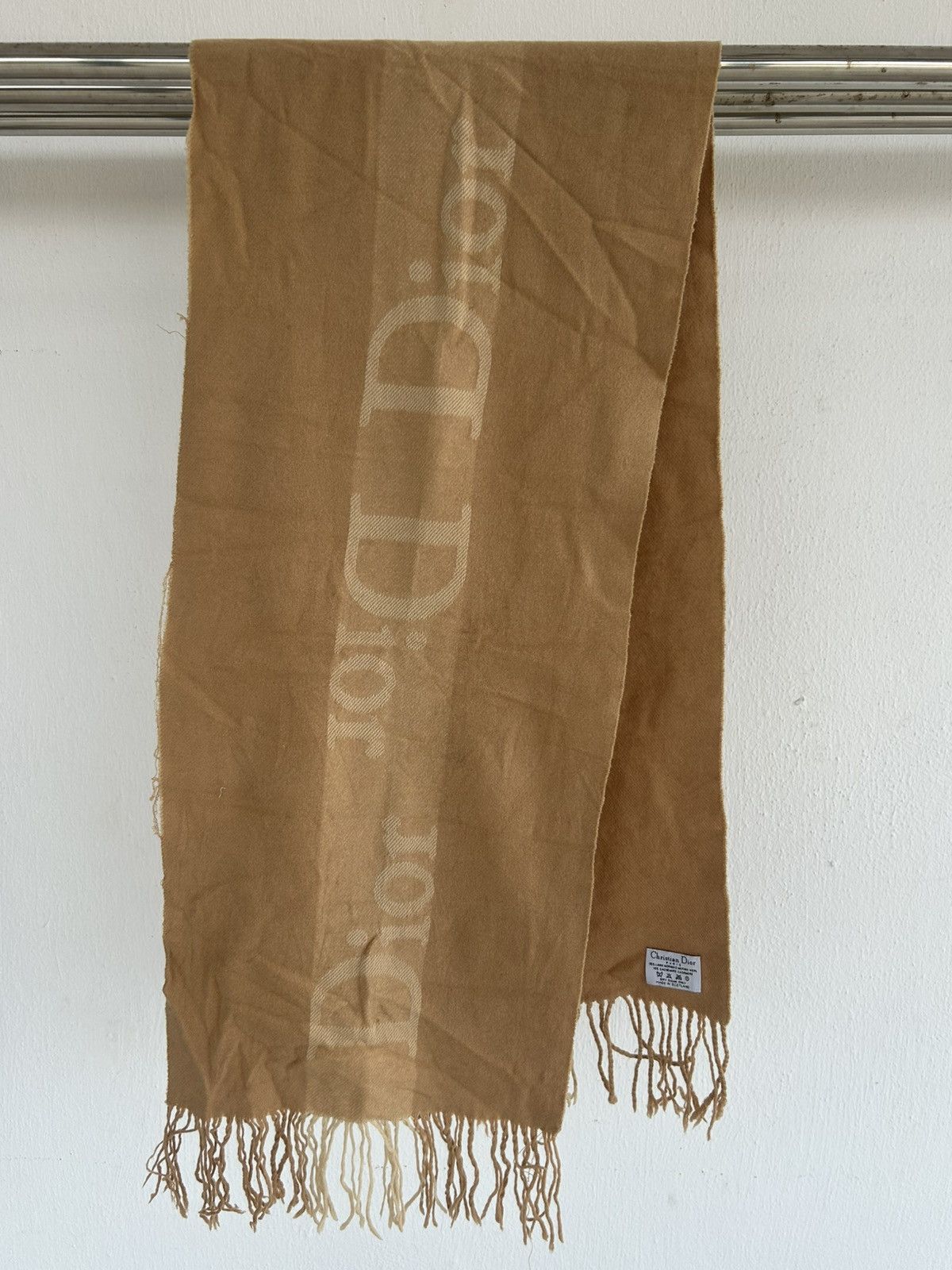 Christian Dior Monsieur CD Dior Scarf Muffler Beige Size ONE SIZE - 1 Thumbnail