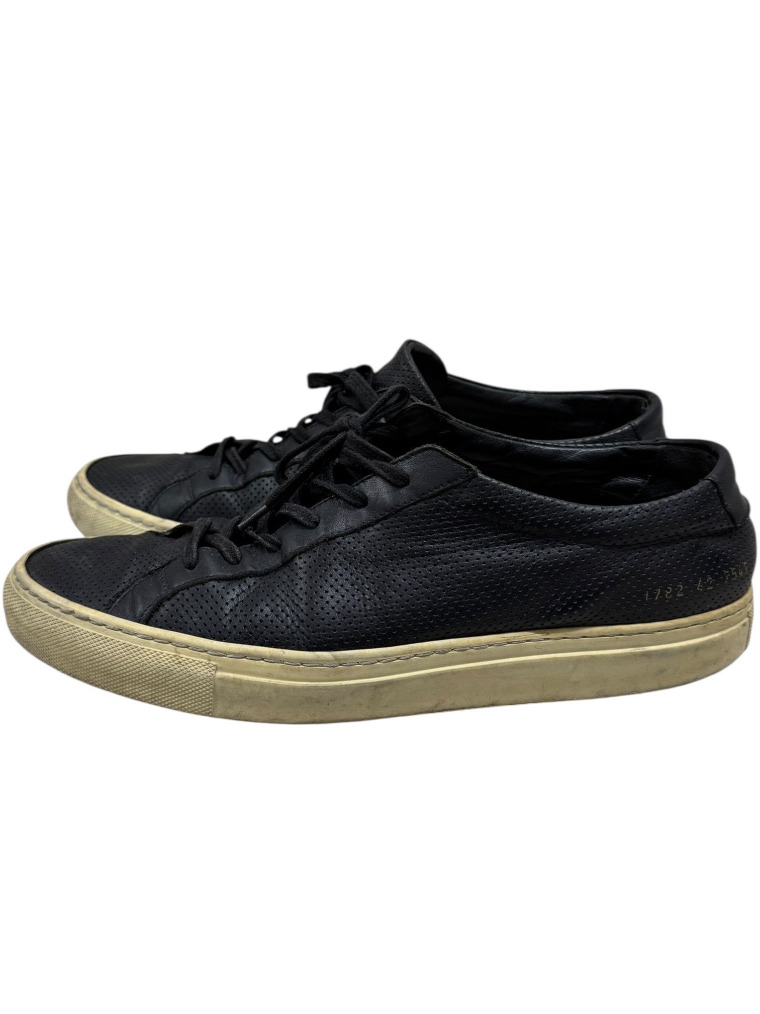 Common Projects Common Projects Black Perforated Achillies Low Mens 9 Size US 9 / EU 42 - 3 Thumbnail