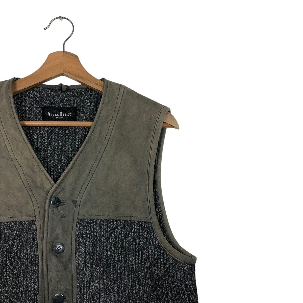 Japanese Brand 🔥VINTAGE VEST BIKER LEATHER JACKET GRASS ROOST ISSEY MIYAKE Size US L / EU 52-54 / 3 - 8 Thumbnail