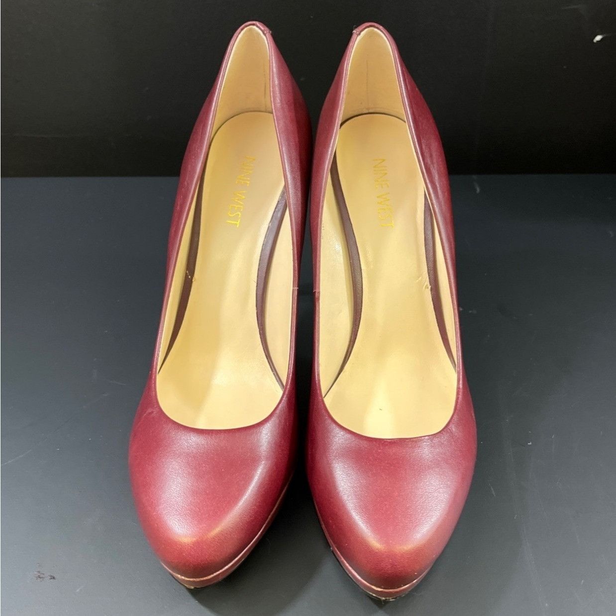 Nine West Nine West Kristal Women's Burgundy Shoes/Heels Size 9M SKU 5 Size US 9 / IT 39 - 3 Thumbnail
