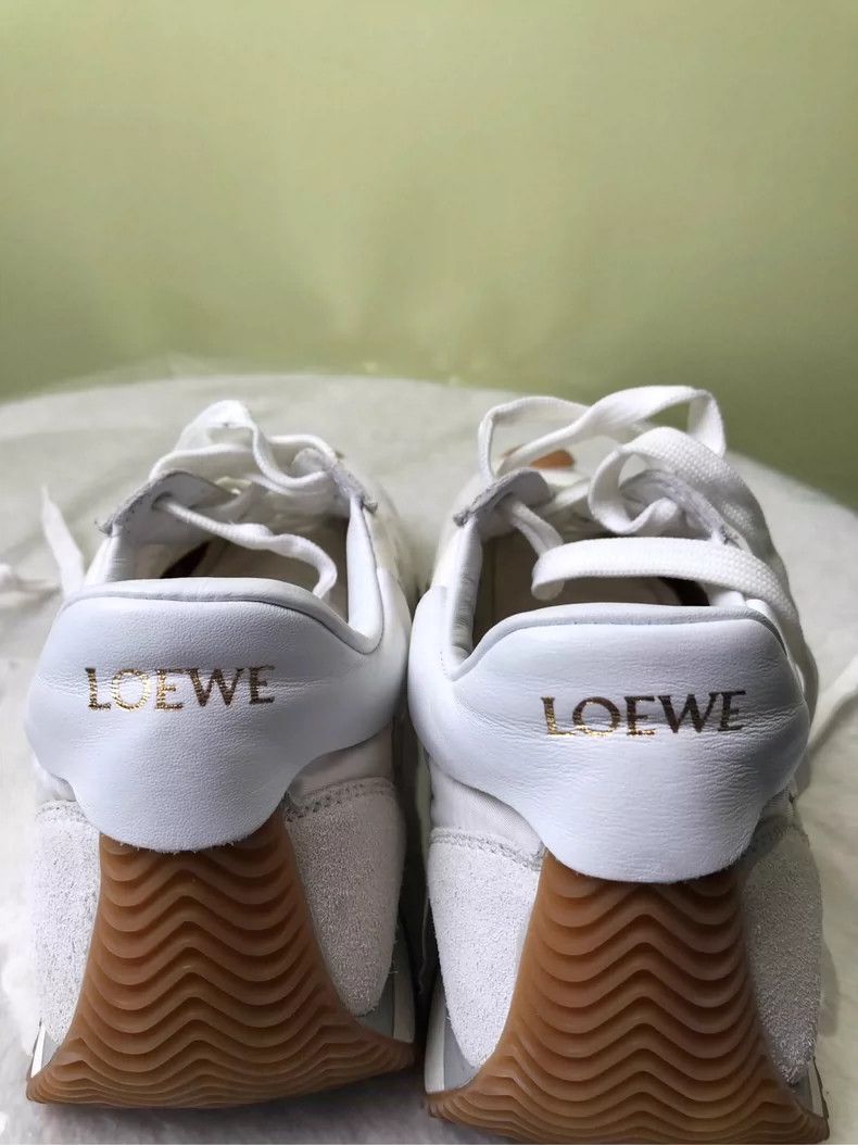 Loewe LOEWE Flow Runner suede and nylon retro sneakers Size US 7.5 / IT 37.5 - 3 Thumbnail