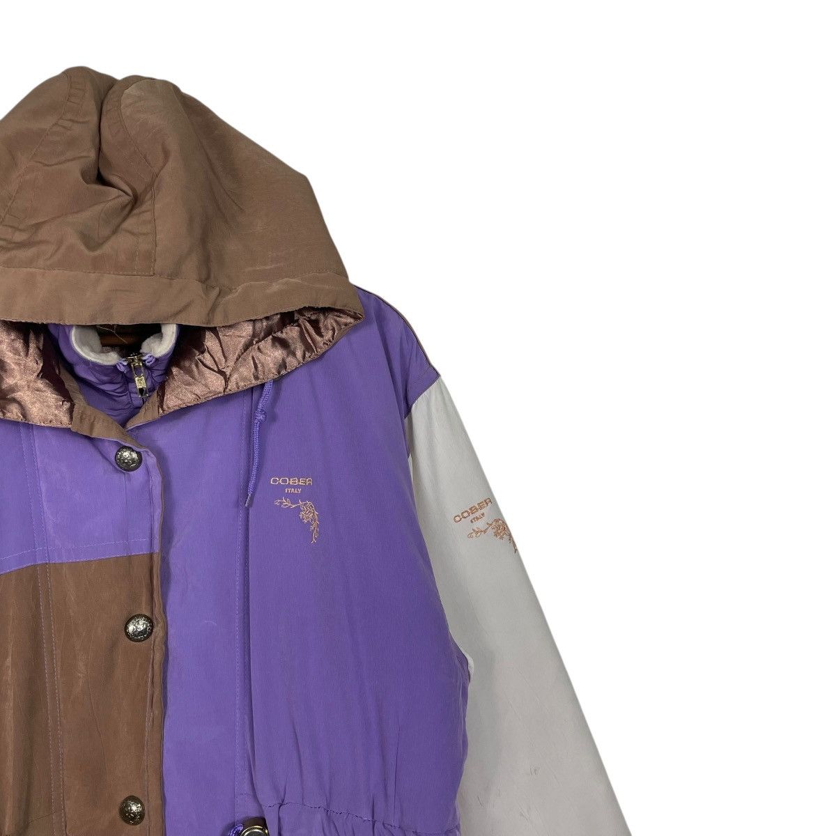 Other Cober Italy Hooded Multicolor Parka Jacket Size US L / EU 52-54 / 3 - 5 Thumbnail