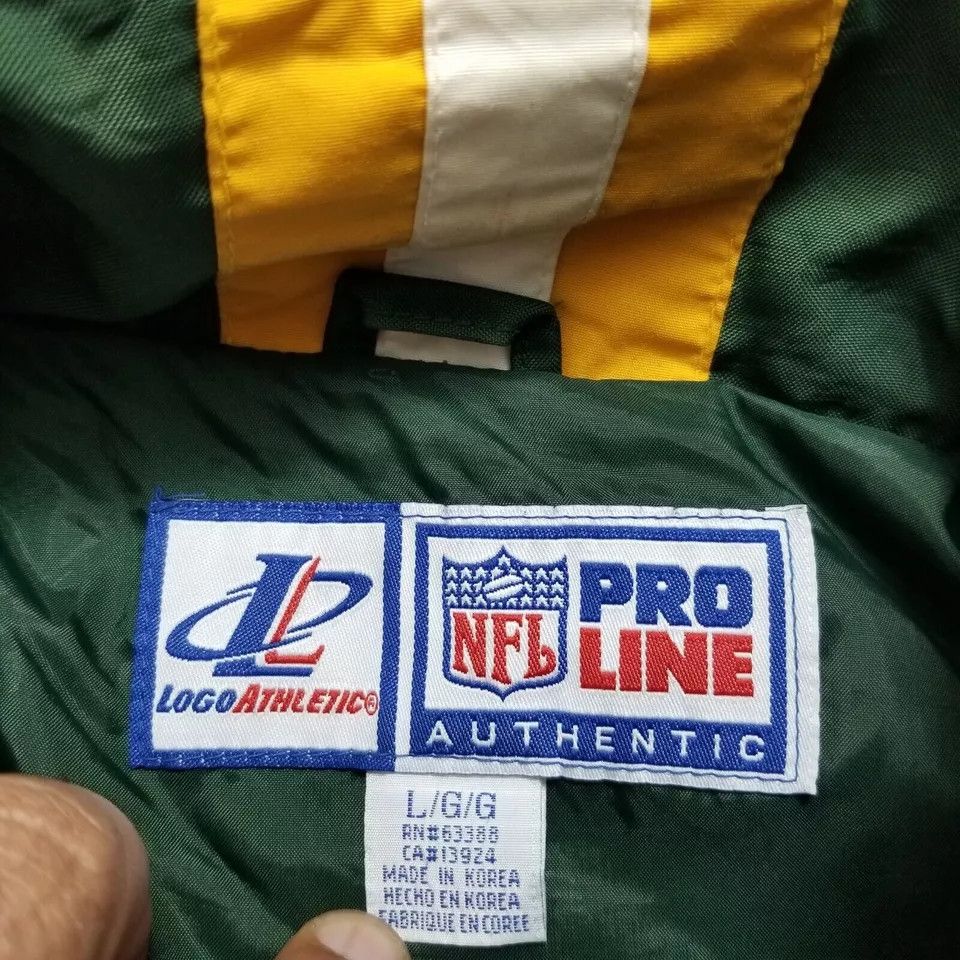 Logo Athletic Vtg Green Bay Packers Jacket Mens Large Zip Embroidered NFL Size US L / EU 52-54 / 3 - 10 Thumbnail