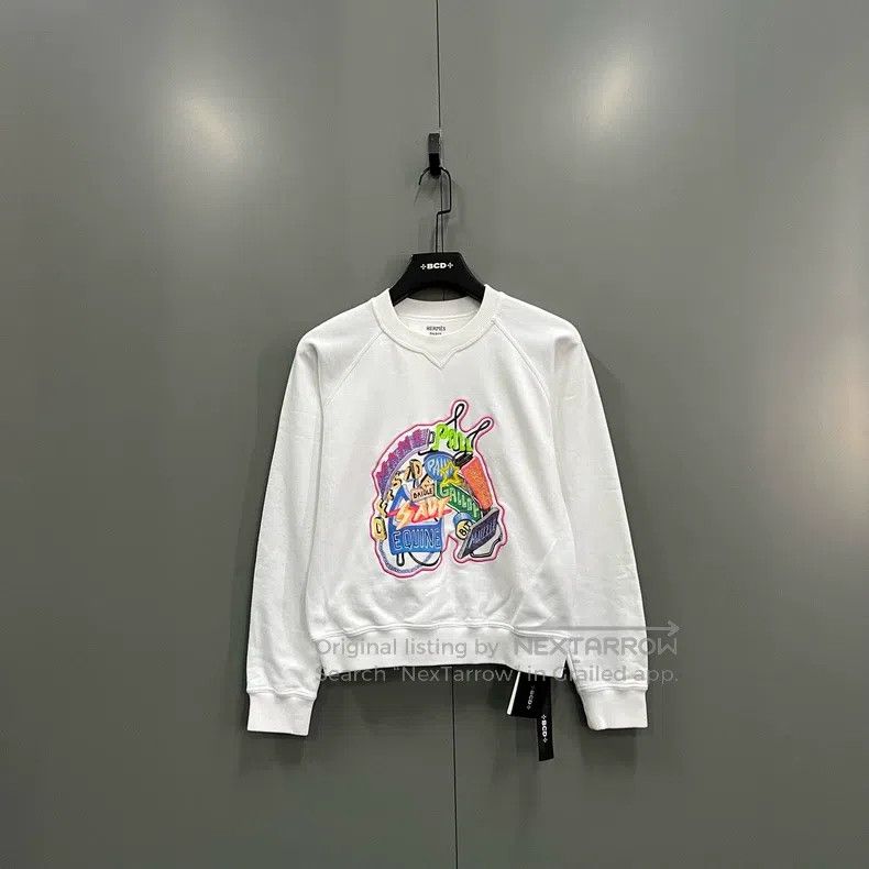 Hermes Hermes 23 Spring/Summer cartoon lettering print sweatshirt Size XS / US 0-2 / IT 36-38 - 1 Thumbnail