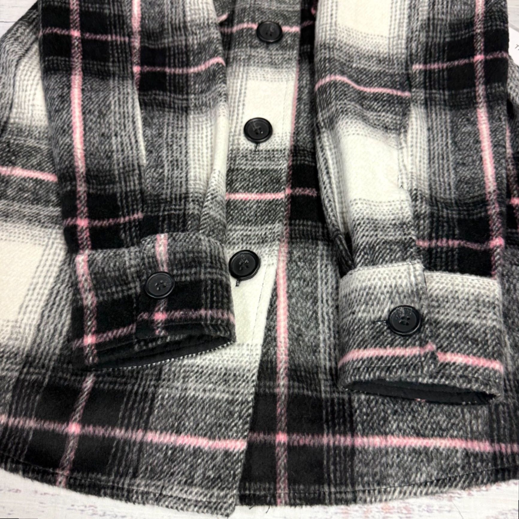Vintage Tribal Jeans Shirt Jacket Womens Plaid Flannel Button Front Black/White Size S Size S / US 4 / IT 40 - 5 Thumbnail