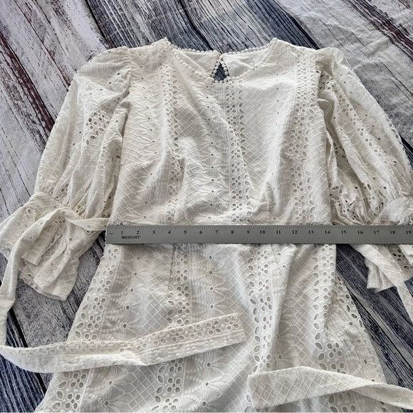 Other INDIKAH Sweet Sunshine Cut-Out Back Embroidery Dress White Size M / US 6-8 / IT 42-44 - 8 Thumbnail