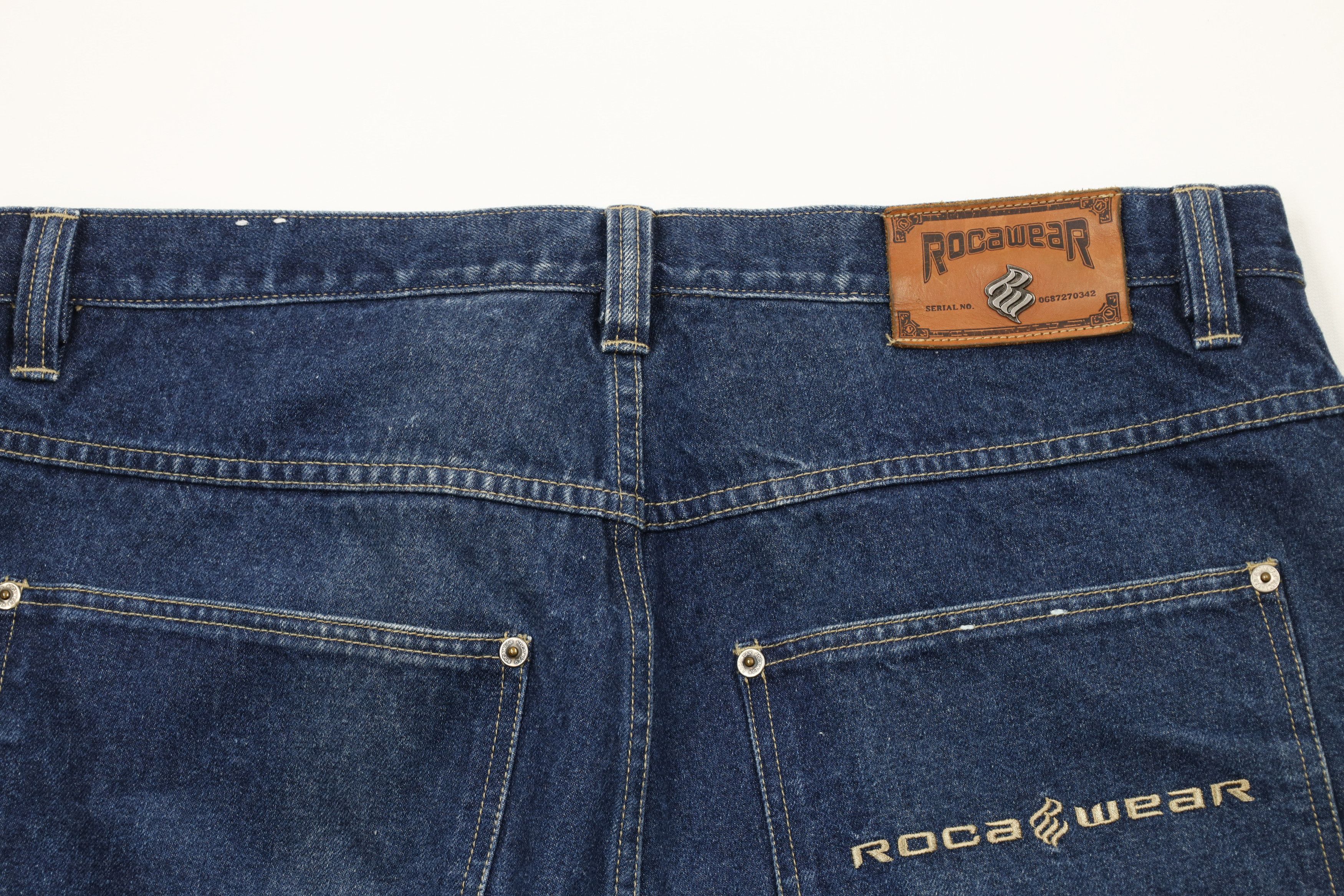 Rocawear × Vintage Vintage 90s Y2K Rocawear Spell Baggy Denim Jean Shorts Jorts Size US 38 / EU 54 - 8 Thumbnail