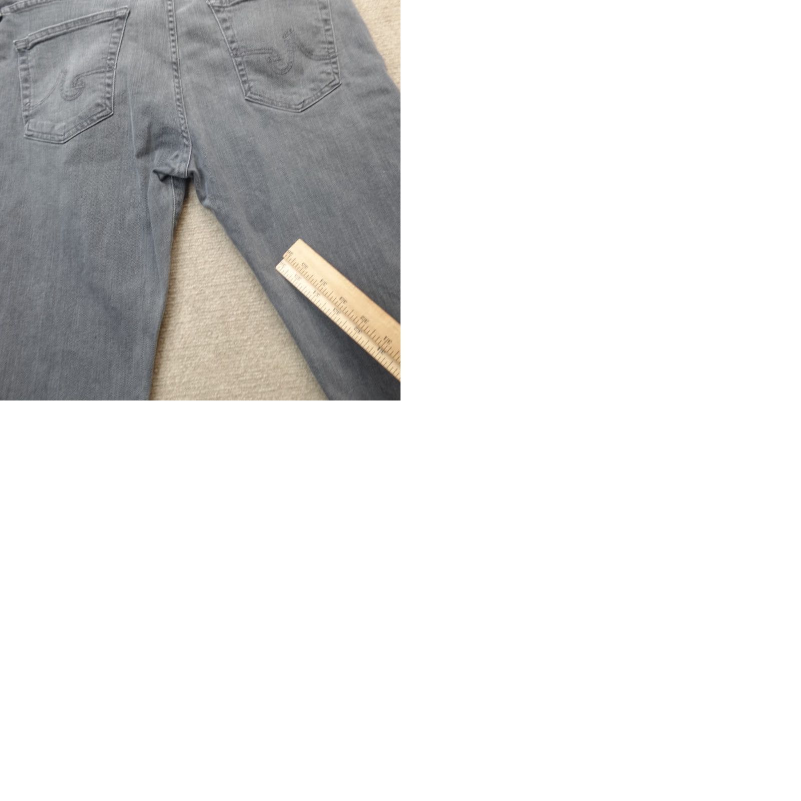 Vintage AG Adriano Goldschmied Jeans 36 Regular Inseam 35 Gray Blue The Dylan Straight Jeans Mens Size US 36 / EU 52 - 9 Thumbnail