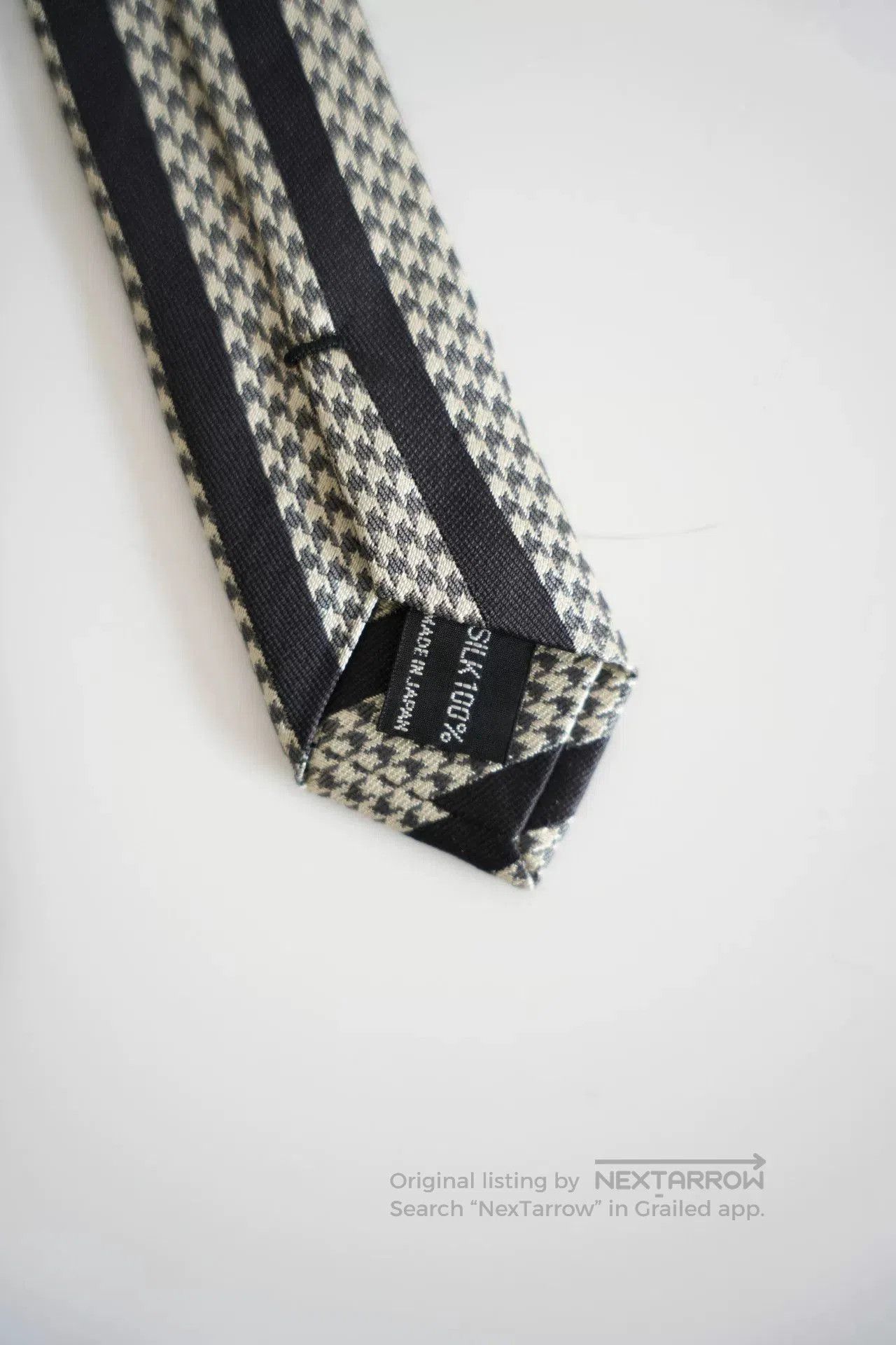 Yohji Yamamoto Yohji Yamamoto Black and White Silk Tie. Size ONE SIZE - 3 Thumbnail
