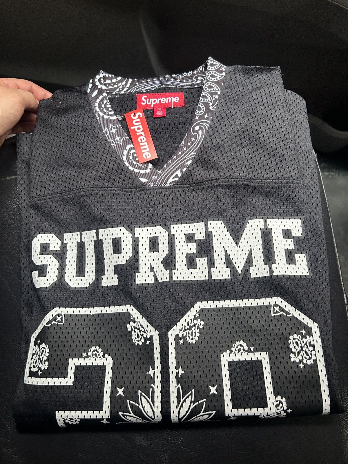 Supreme Supreme Bandana Football Jersey Black | Grailed