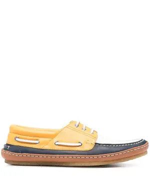 Saint Laurent Paris oc11z1125 Ashe Boat Shoes in Smooth Leather Multicolor Size US 12 / EU 45 - 1 Thumbnail