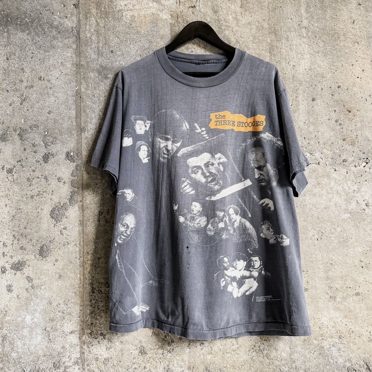 Vintage 90’s Vintage SUN FADED Three Stooges AOP Movie Promo T Shirt Size US L / EU 52-54 / 3 - 1 Thumbnail