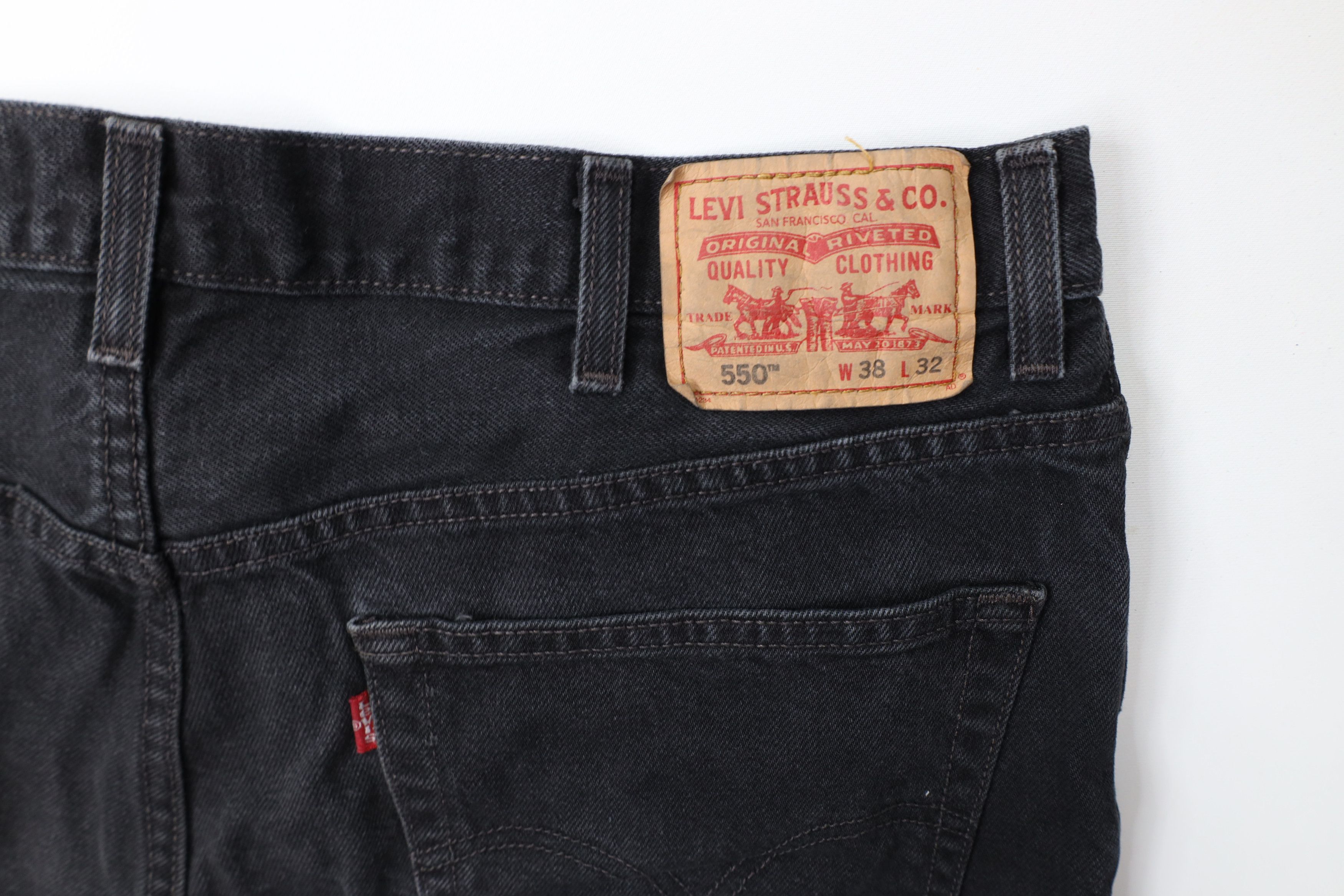 Levi's Vintage Y2K Levis 550 Relaxed Fit Denim Jeans Black Cotton Size US 38 / EU 54 - 14 Thumbnail