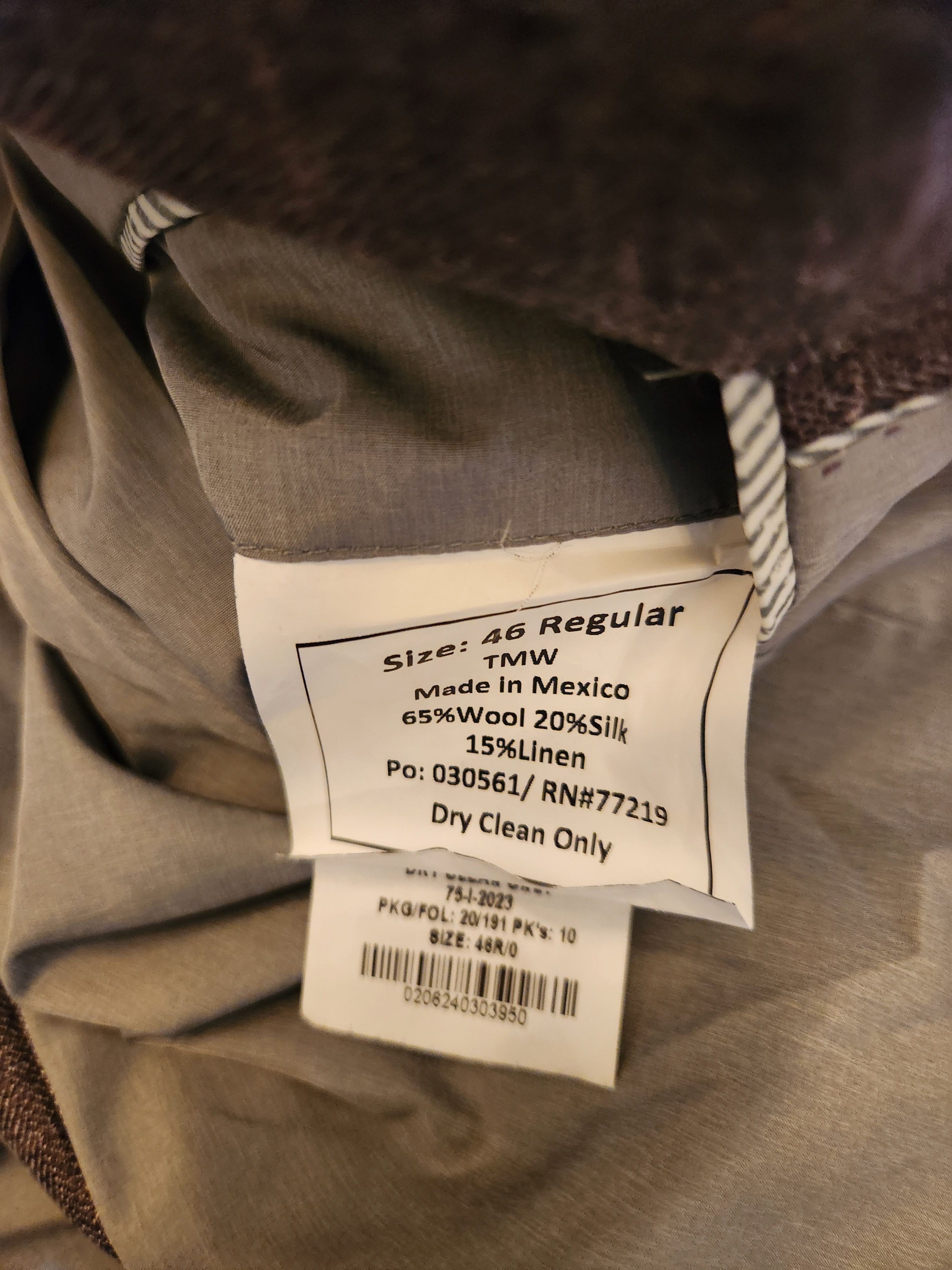 Joseph Abboud NWOT Men's Wool Blend Purple Unstructured Blazer Size 46R - 4 Thumbnail