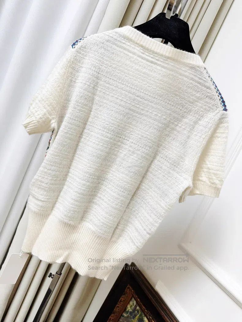 Loro Piana Colorful Knitted Cashmere Short Sleeve