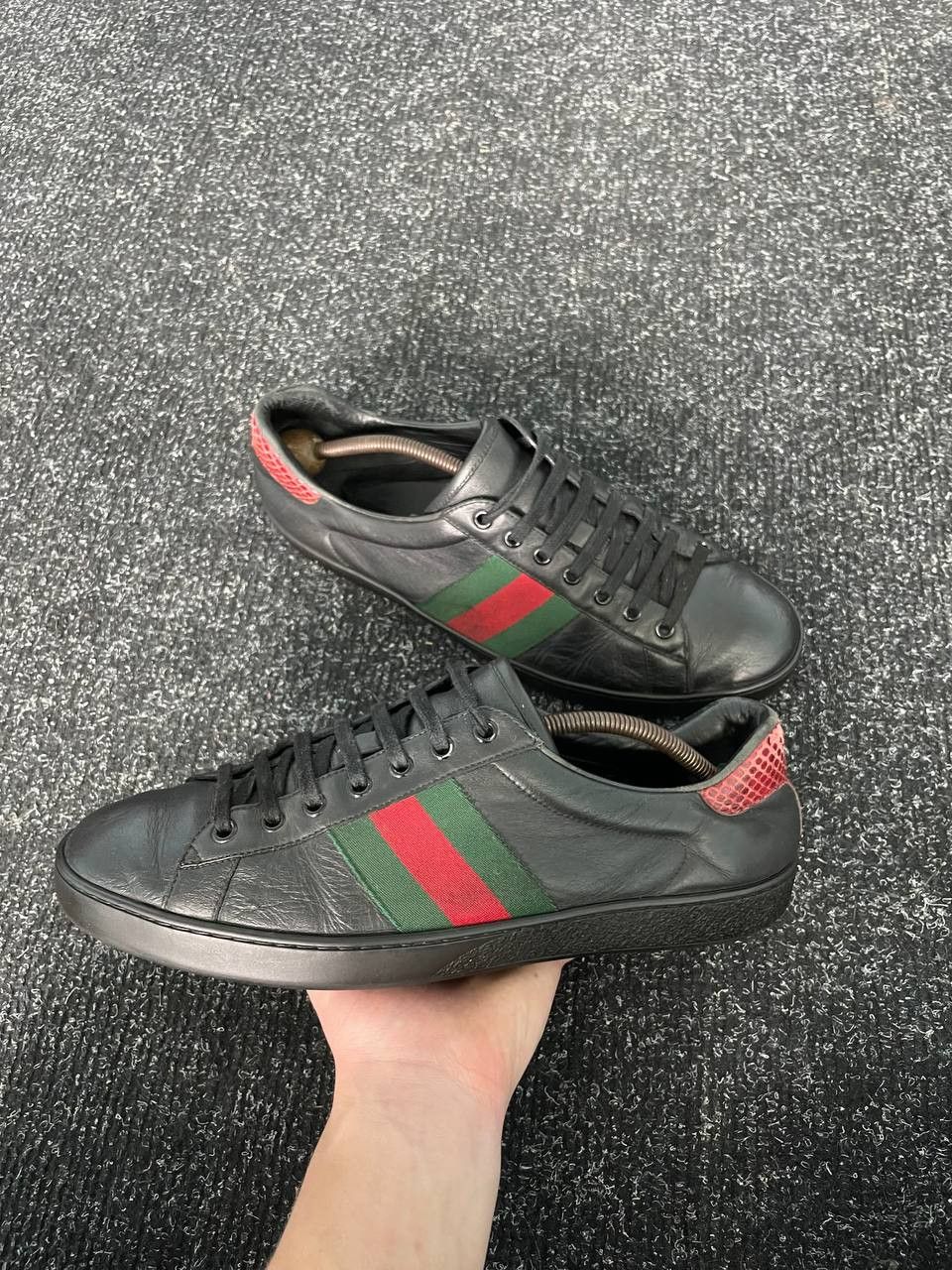 Designer × Gucci × Vintage GUCCI BLACK ACE SNEAKERS Size US 10 / EU 43 - 1 Thumbnail