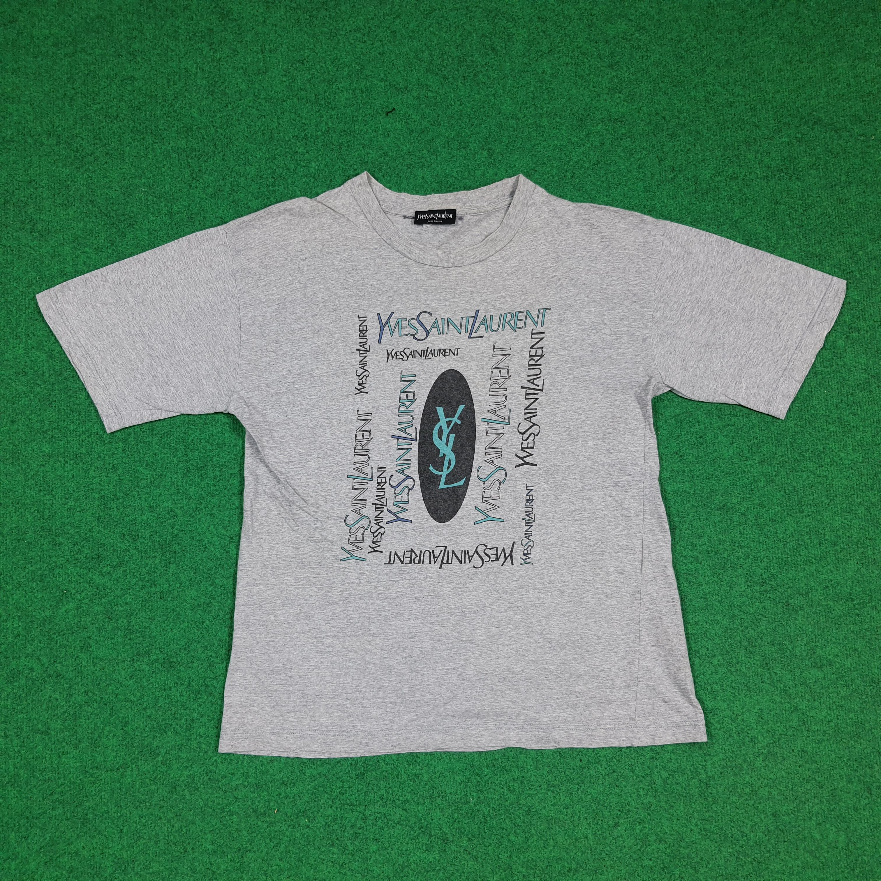 Yves Saint Laurent Vintage Yves Saint Laurent YSL Big Logo Tshirt C294N22 Size US M / EU 48-50 / 2 - 1 Thumbnail