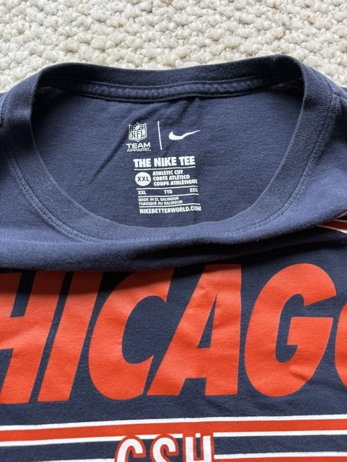Nike Chicago Bears NFL Nike Team Apparel Shirt Size US XXL / EU 58 / 5 - 4 Thumbnail