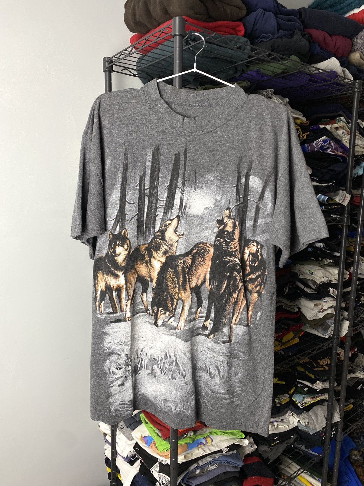 Vintage 80-90’s Vintage Wolf T Shirt Indians Spirit Supreme Style Size US M / EU 48-50 / 2 - 1 Thumbnail