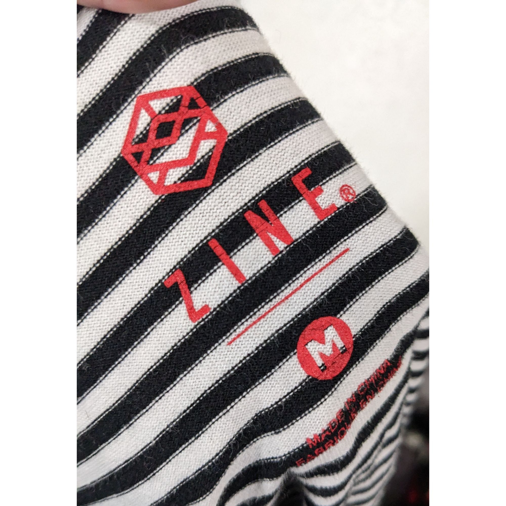 Zine Black And White Striped Hoodie from Zine by Zumiez Size US M / EU 48-50 / 2 - 10 Thumbnail