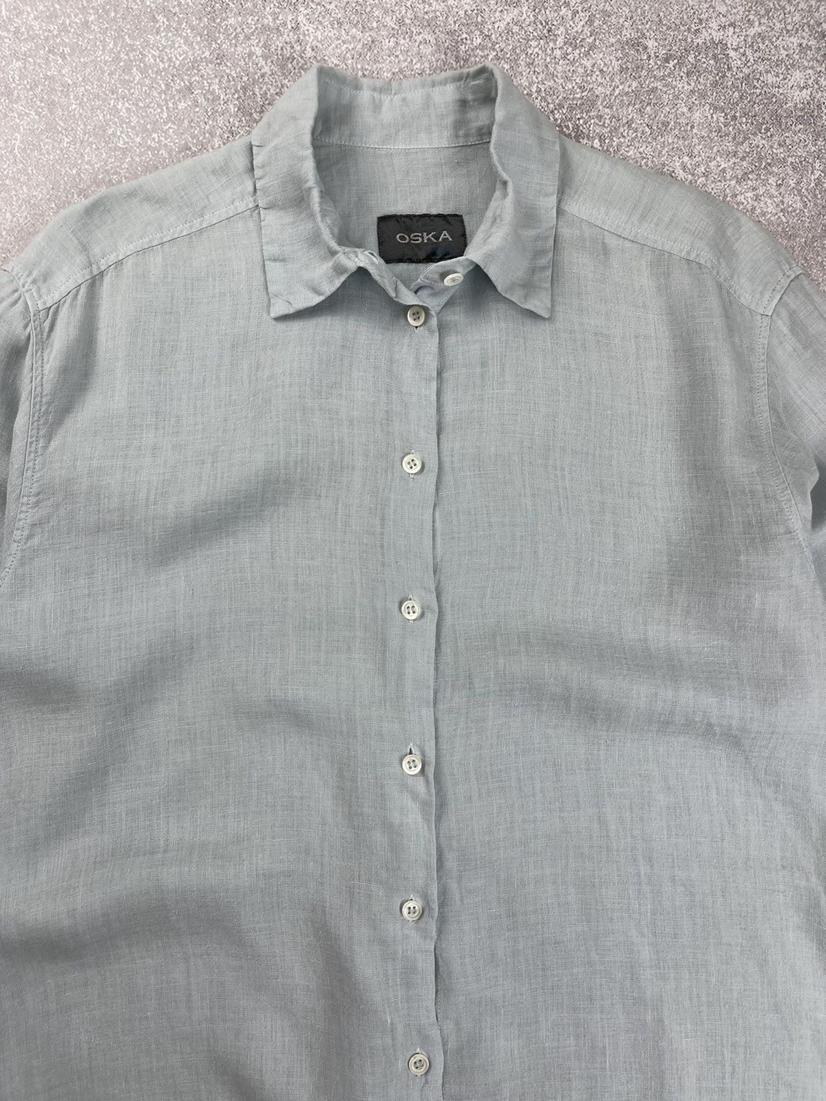Japanese Brand Oska Linen Long Sleeve Shirt Size 1 Size S / US 4 / IT 40 - 4 Thumbnail