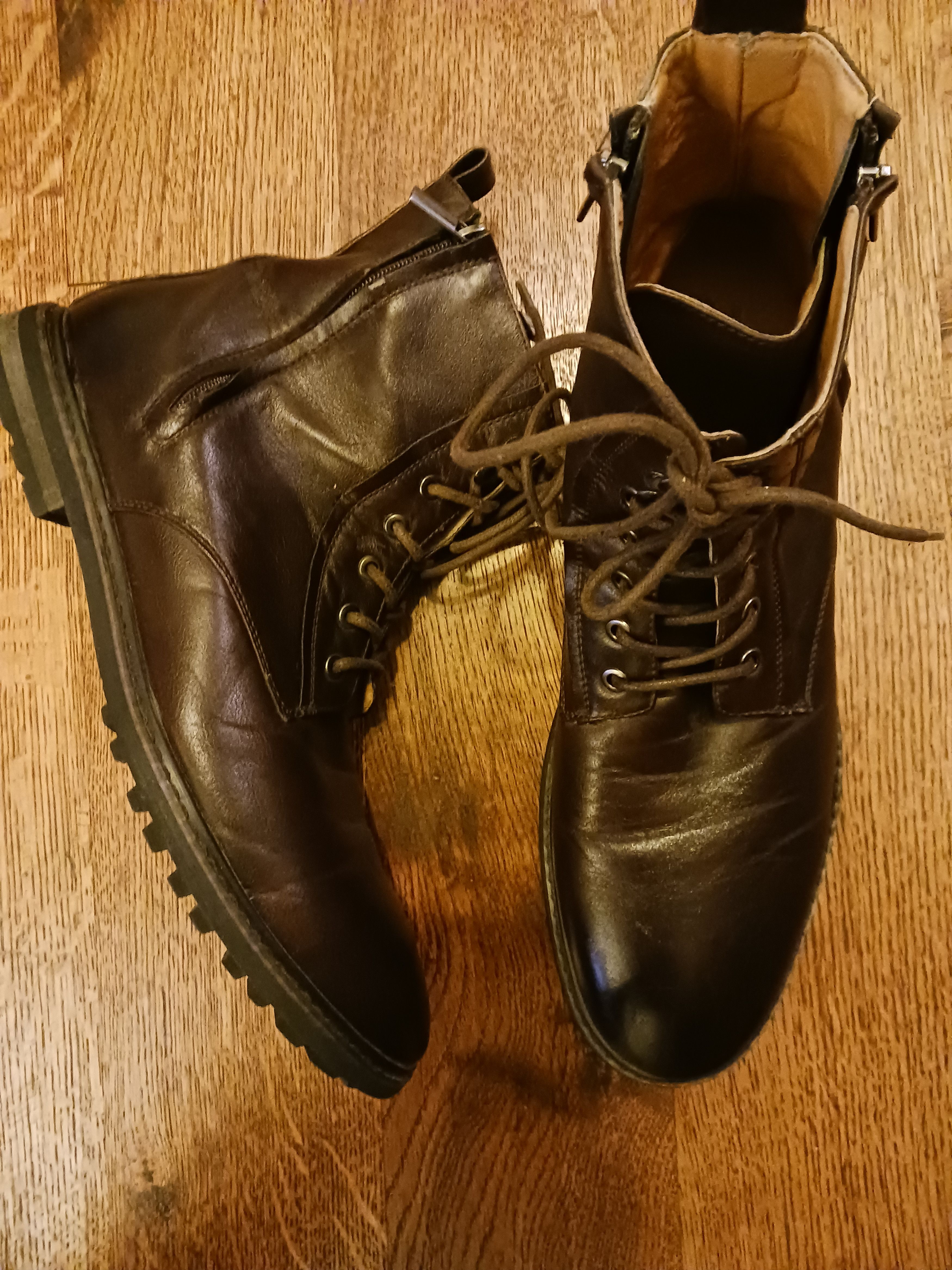Robert Wayne Thatcher Men's Lace Up Ankle Boots Size US 13 / EU 46 - 2 Thumbnail