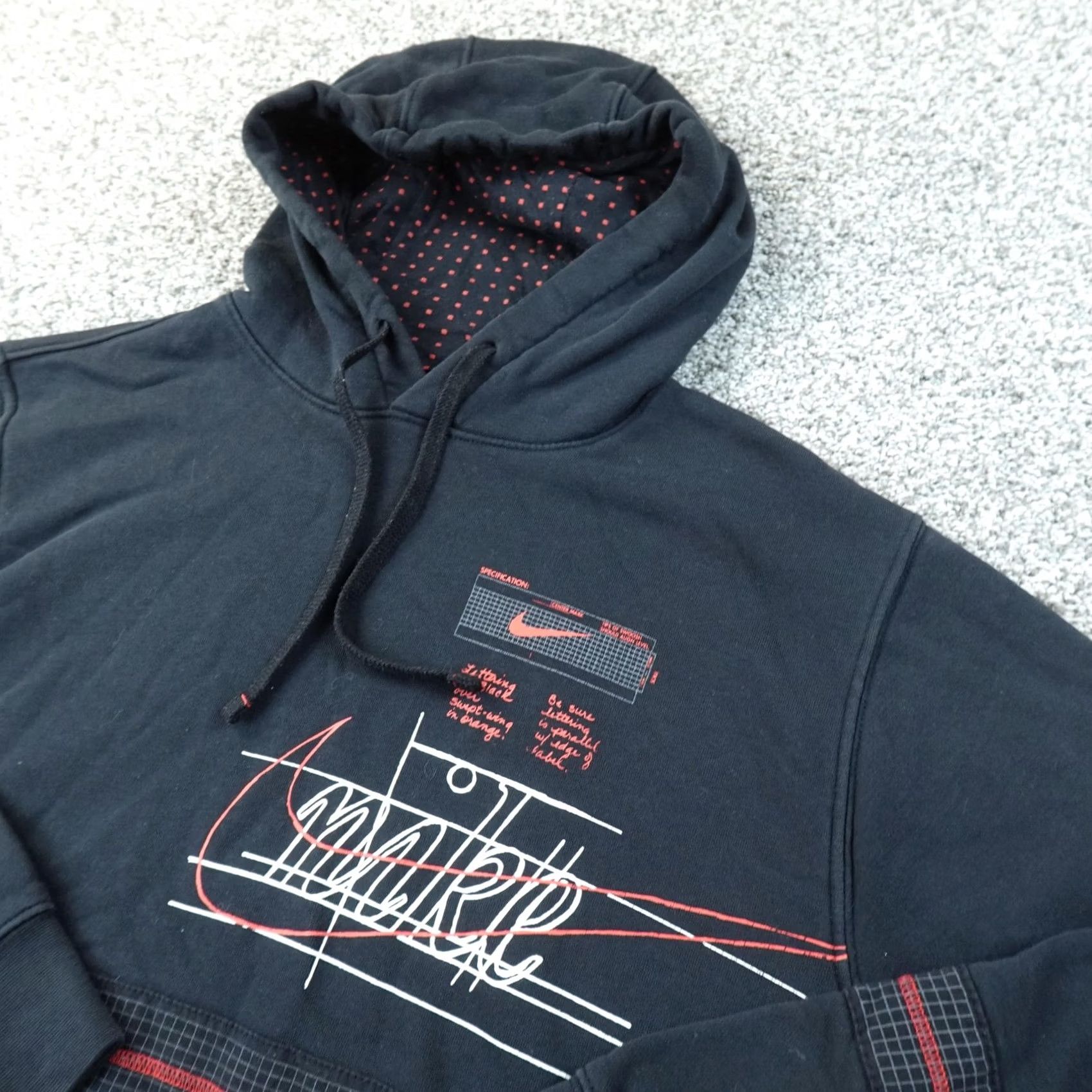 Nike Nike Hoodie Mens M Black Graphic Swoosh Logo Pullover Sweatshirt Sweater Gym Size US M / EU 48-50 / 2 - 2 Thumbnail