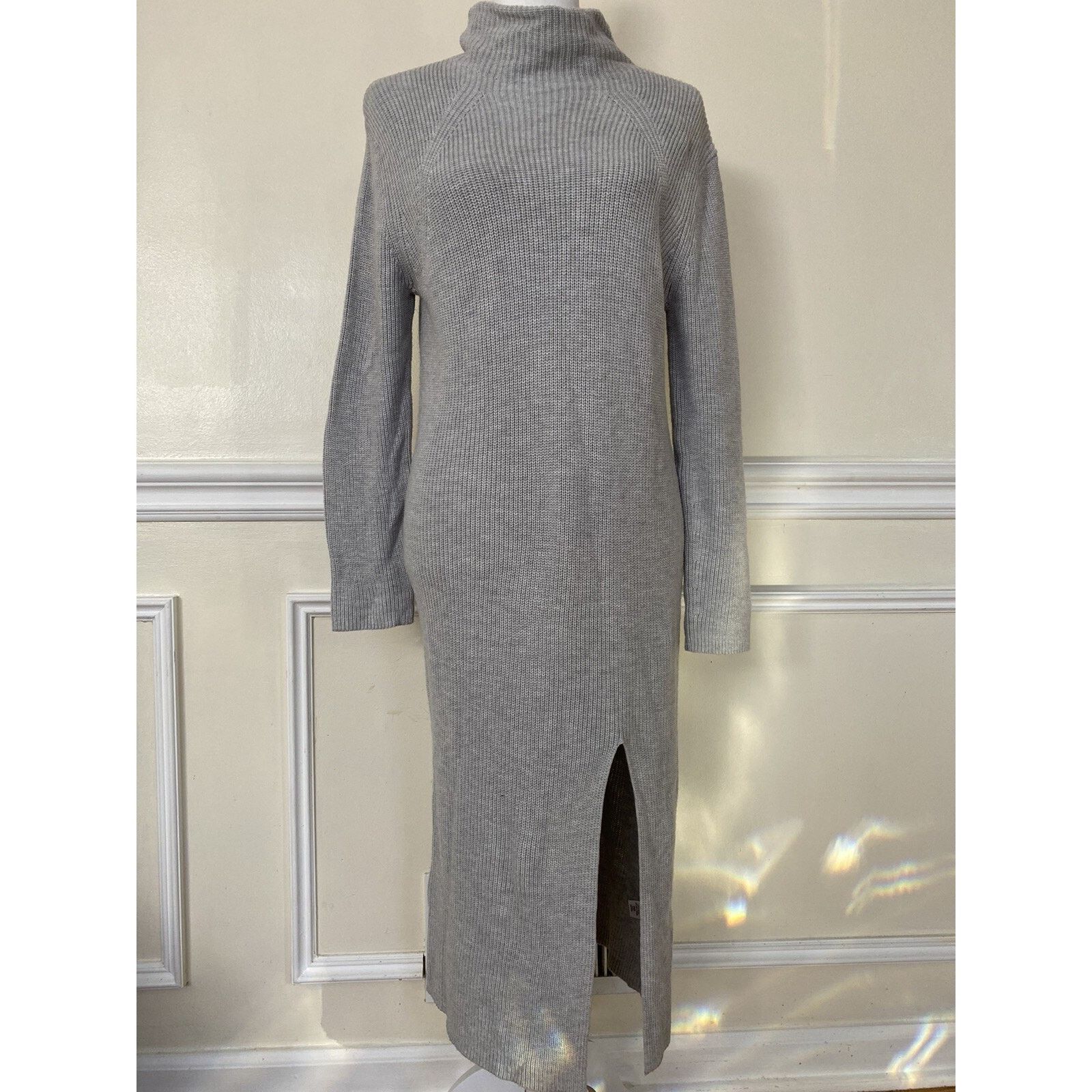 & Other Stories ABOUND Ribbed Mock Neck Midi Dress size Large A003533 Size L / US 10 / IT 46 - 2 Thumbnail