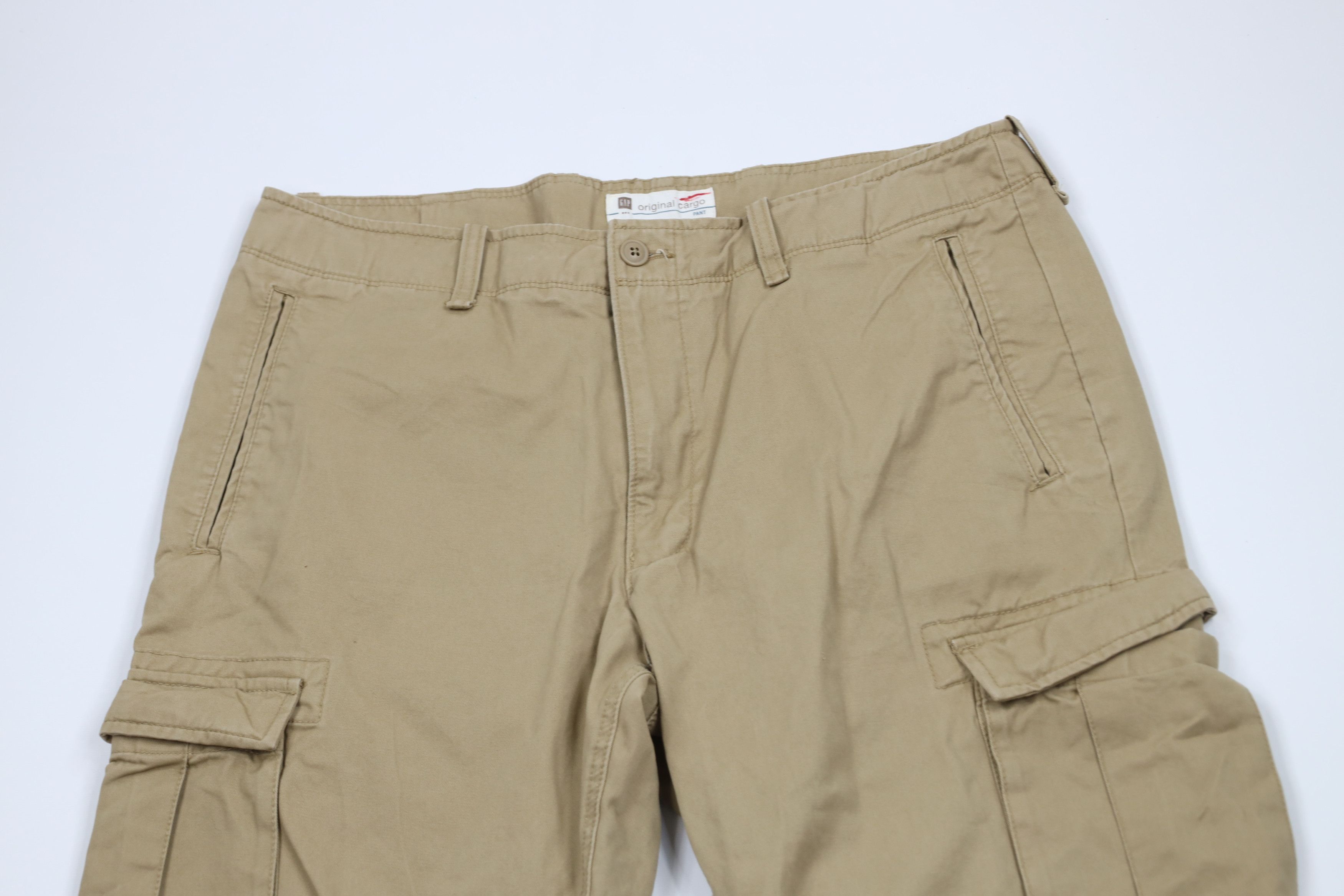 Gap × Vintage Vintage Y2K Gap Baggy Wide Leg Cargo Pants Beige Khaki Size US 36 / EU 52 - 2 Thumbnail