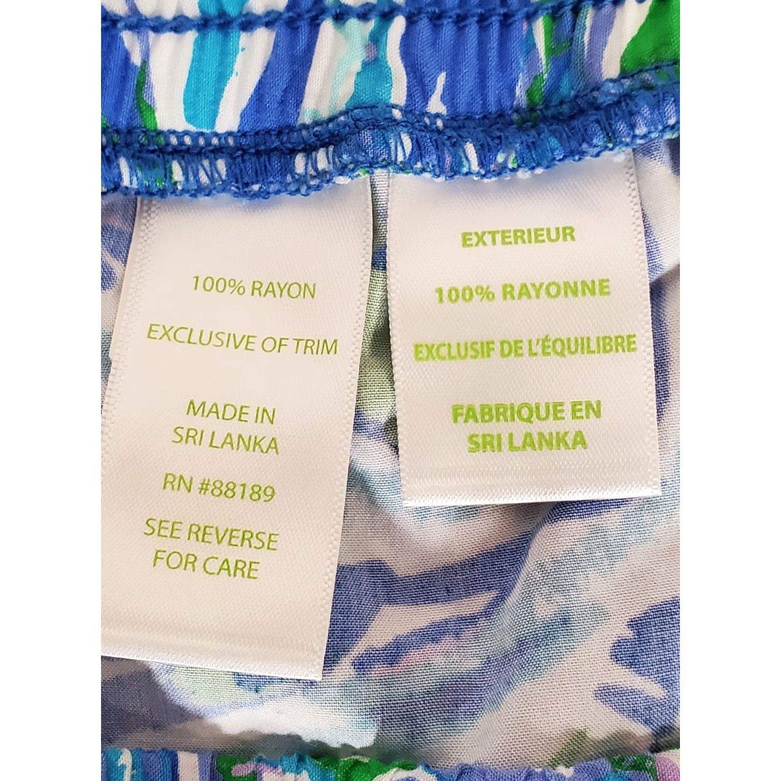 Lilly Pulitzer Lilly Pulitzer Shorts Womens S Multicolor Shades of Blue Teal Violet Katia Canopy Chaos Resort White Women Size 28" / US 6 / IT 42 - 6 Thumbnail