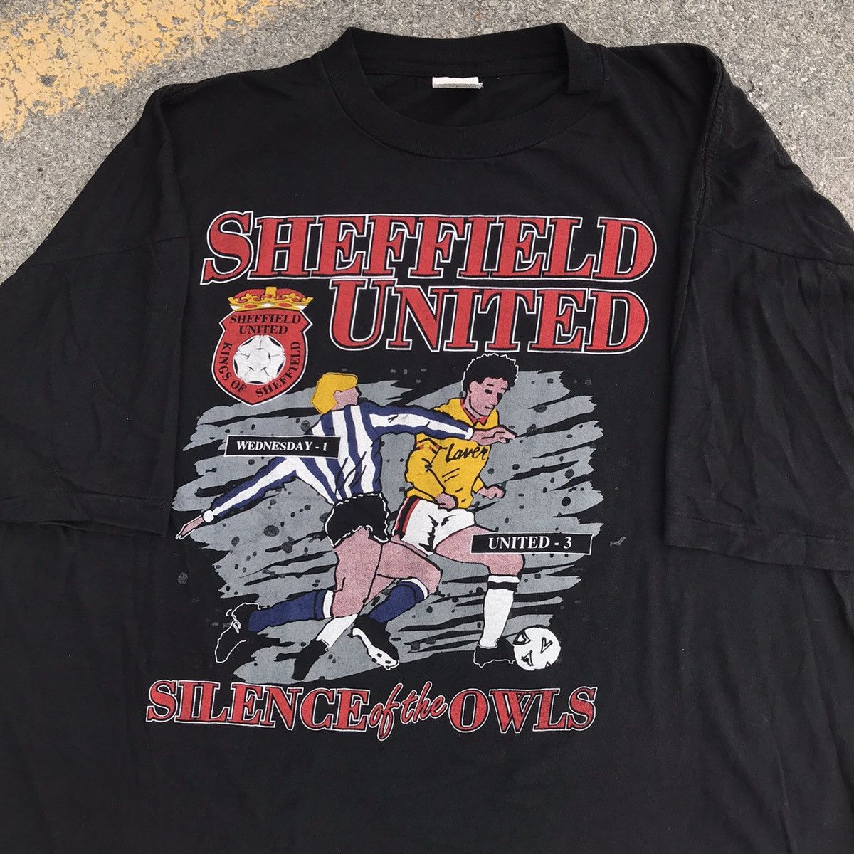 Vintage Vintage Rare Sheffield United Double whammy t shirt Sz XL Size US XL / EU 56 / 4 - 2 Thumbnail