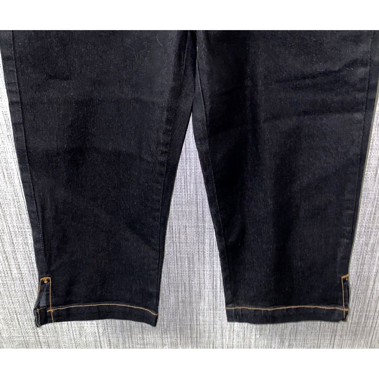 Vintage Fine Womens Size 7/8 Black Cotton/Polyester Zip Capris USA Made NEW 1980’s Vtg Size ONE SIZE - 4 Thumbnail
