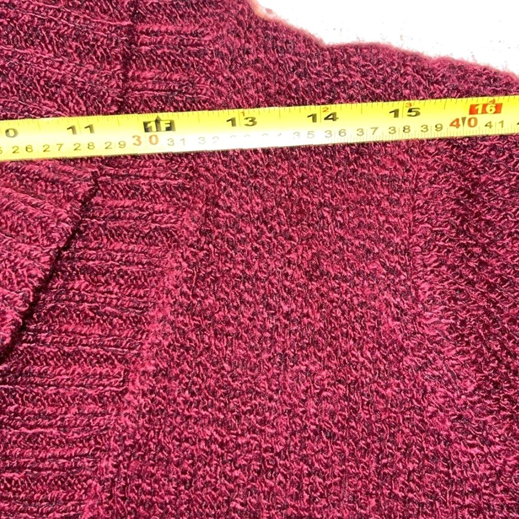 Vintage St. John's Bay burgundy red fleck v cowl holiday sweater top women's Petite XL Size XL / US 12-14 / IT 48-50 - 7 Thumbnail