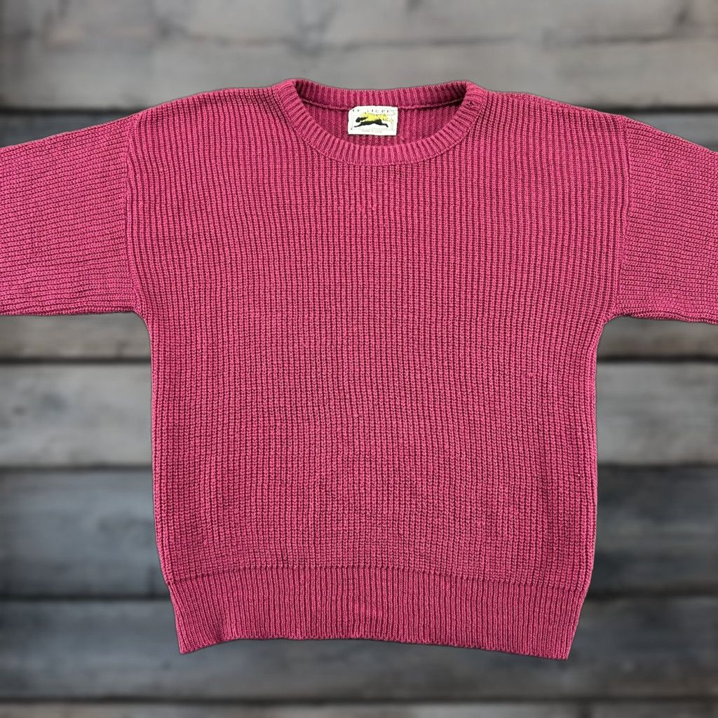 Pinko VINTAGE Le Tigre Sweater Womens M Pink Pullover Cable Knit Acrylic USA 90s Size M / US 6-8 / IT 42-44 - 1 Thumbnail