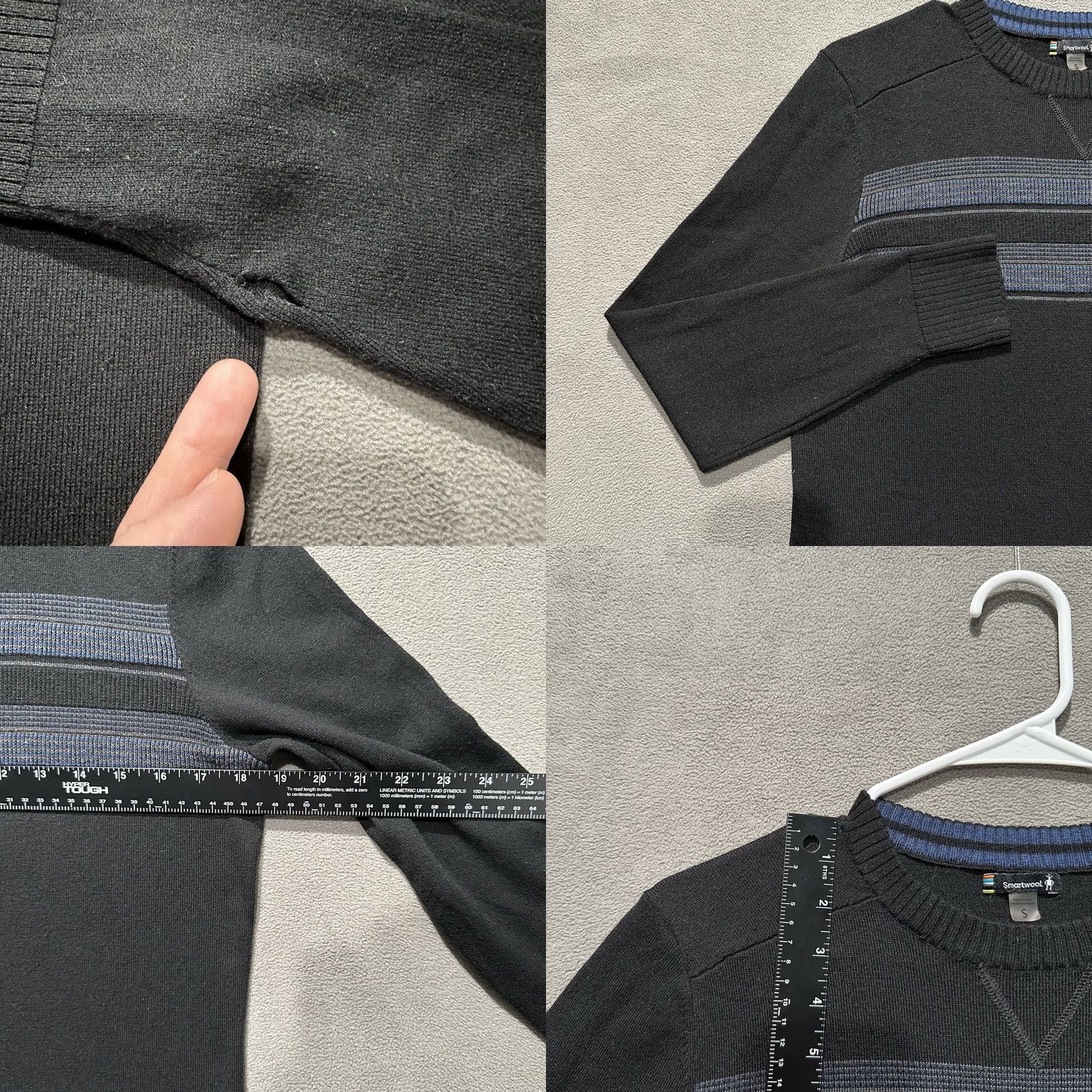 Smartwool Smartwool Sweater Mens Small Black Blue Sparwood Stripe Crew Neck Wool Blend GUC Size US S / EU 44-46 / 1 - 8 Thumbnail