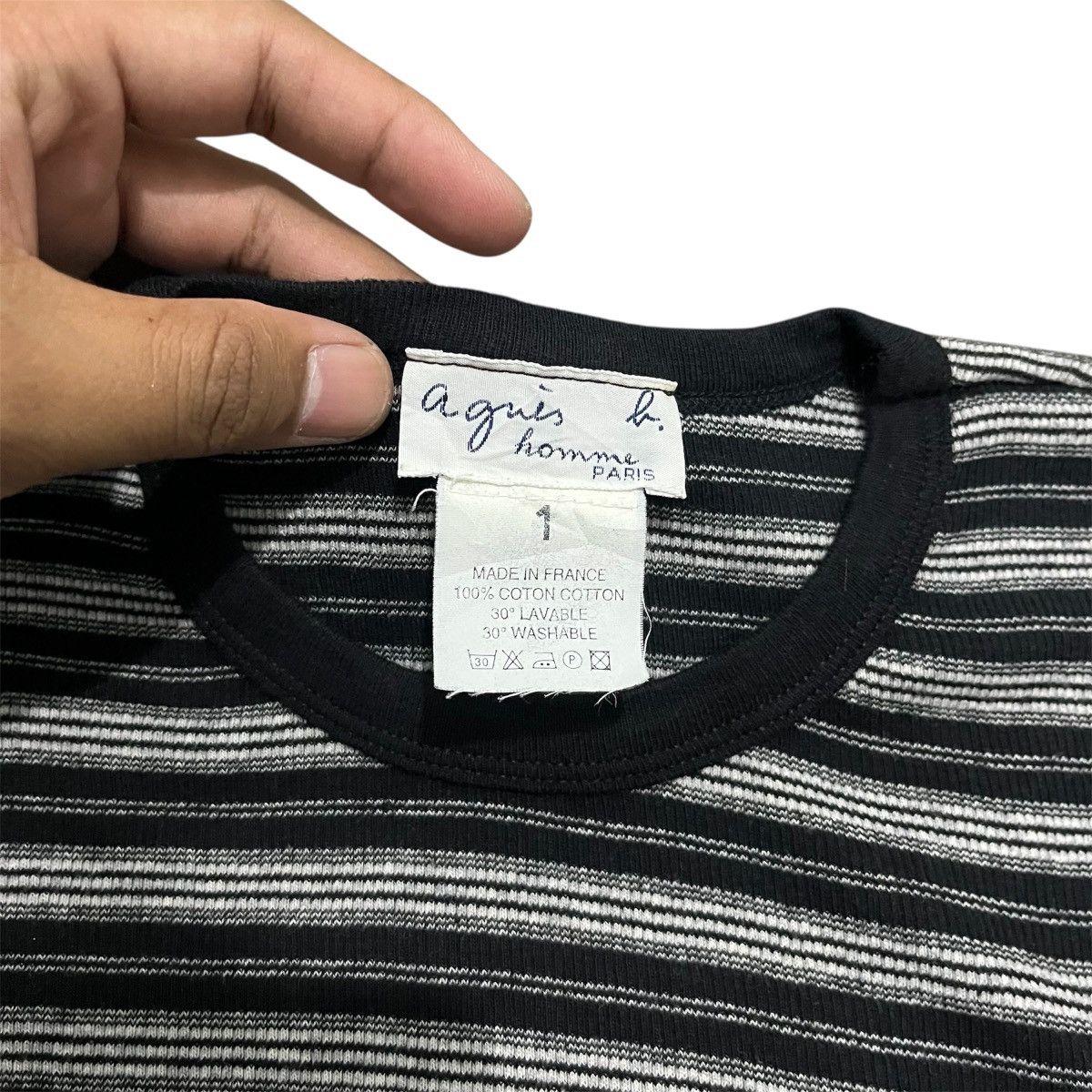 agnes b. 2000s Style Agnes.B Homme Paris Striped Inner Shirt ifsix Size US XS / EU 42 / 0 - 4 Thumbnail