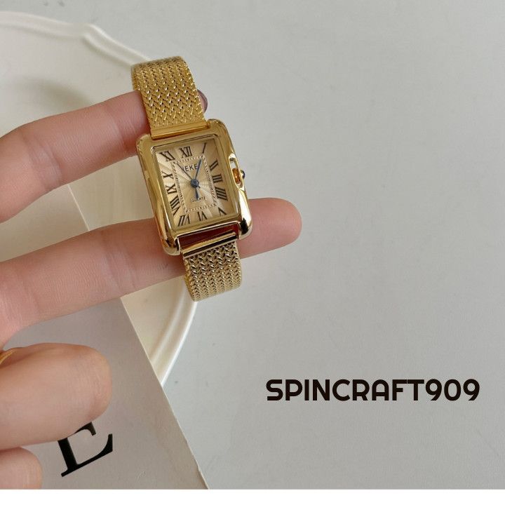 Jewelry Square Retro Vintage Gold Watch Size ONE SIZE - 1 Thumbnail