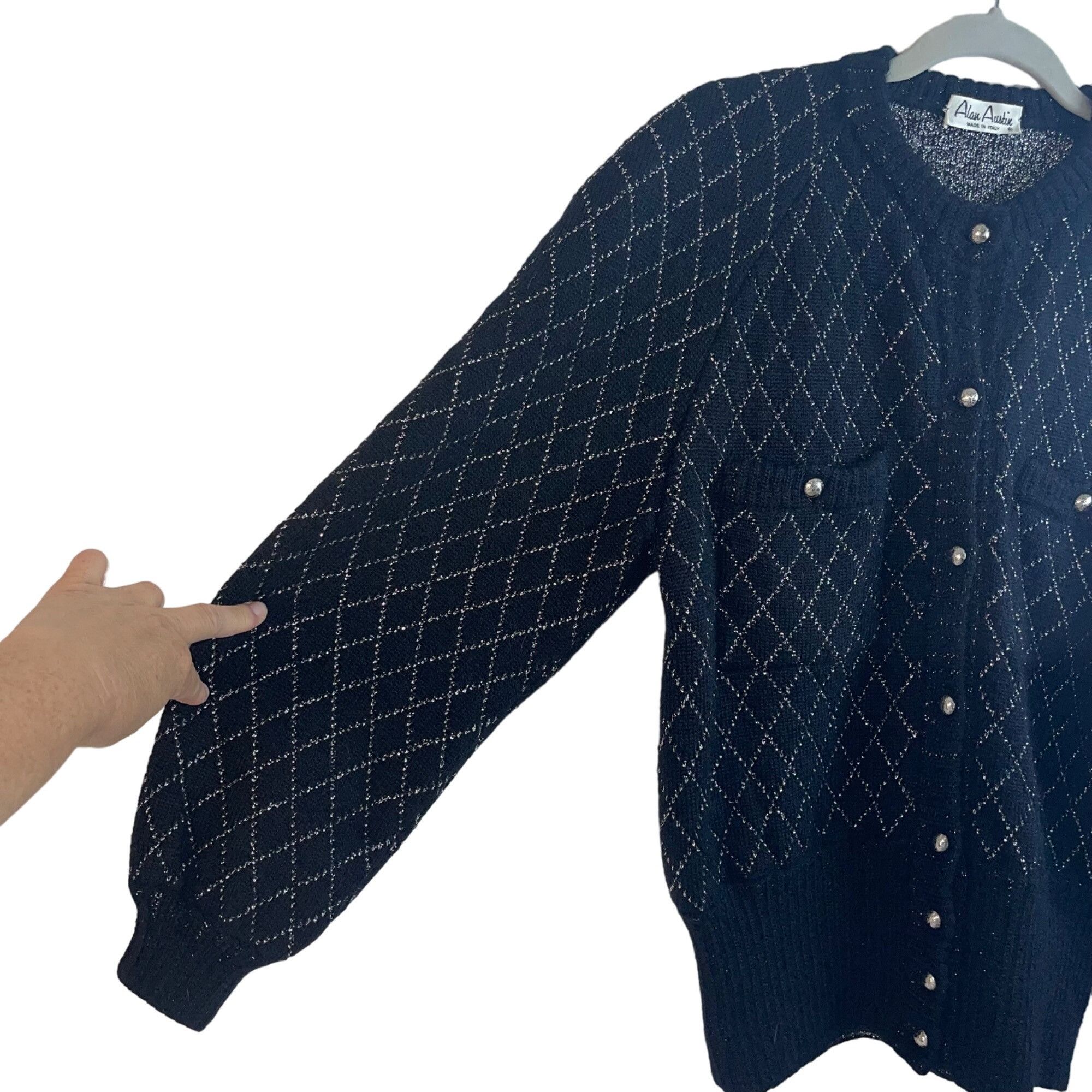 Vintage Alain Austin Vintage Womens Sweater Size 44 Black Size M / US 6-8 / IT 42-44 - 4 Thumbnail