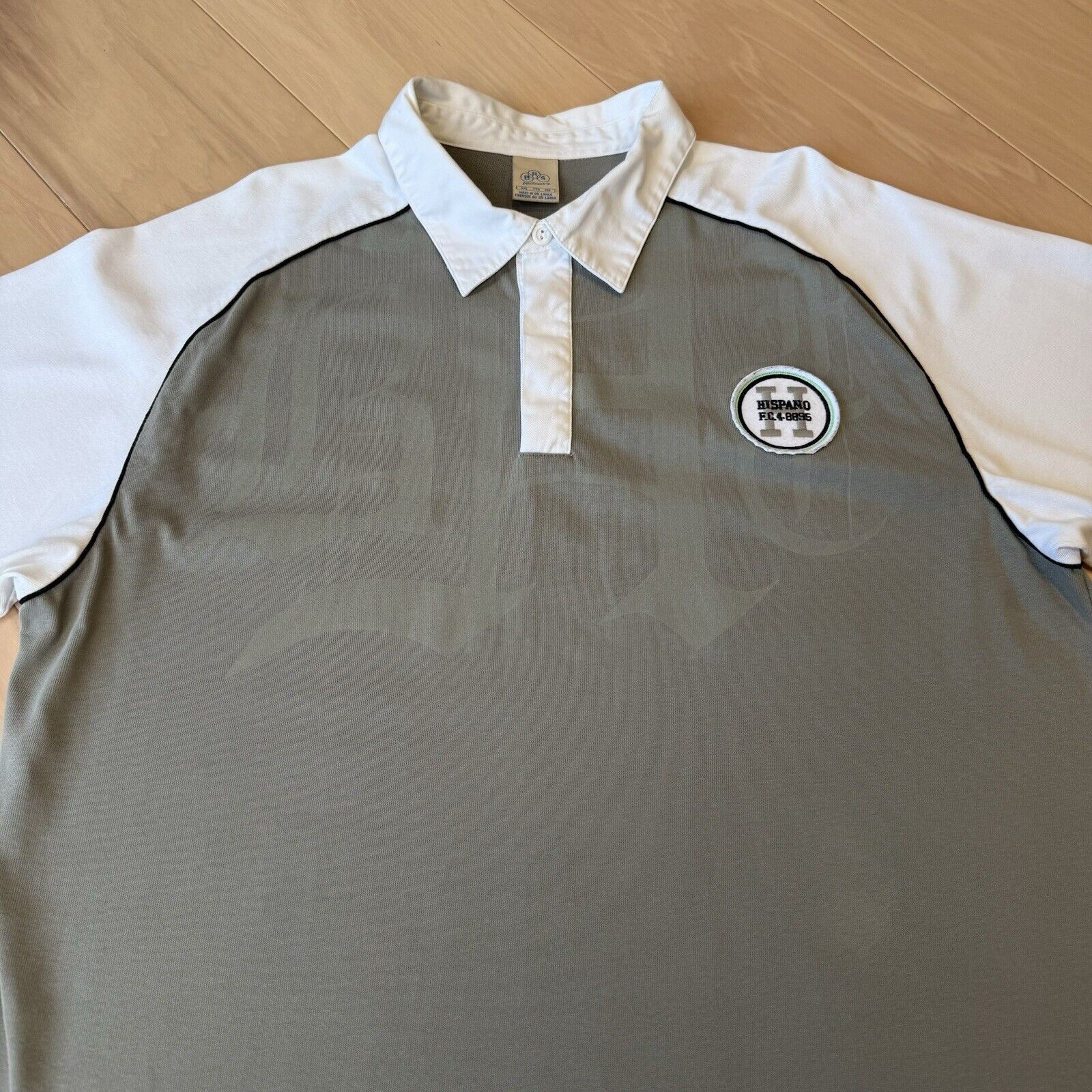 Nike × Vintage Vintage Nike Rugby Shirt 2XL Gray Short Sleeve Blue Ribbon Size US XXL / EU 58 / 5 - 3 Thumbnail
