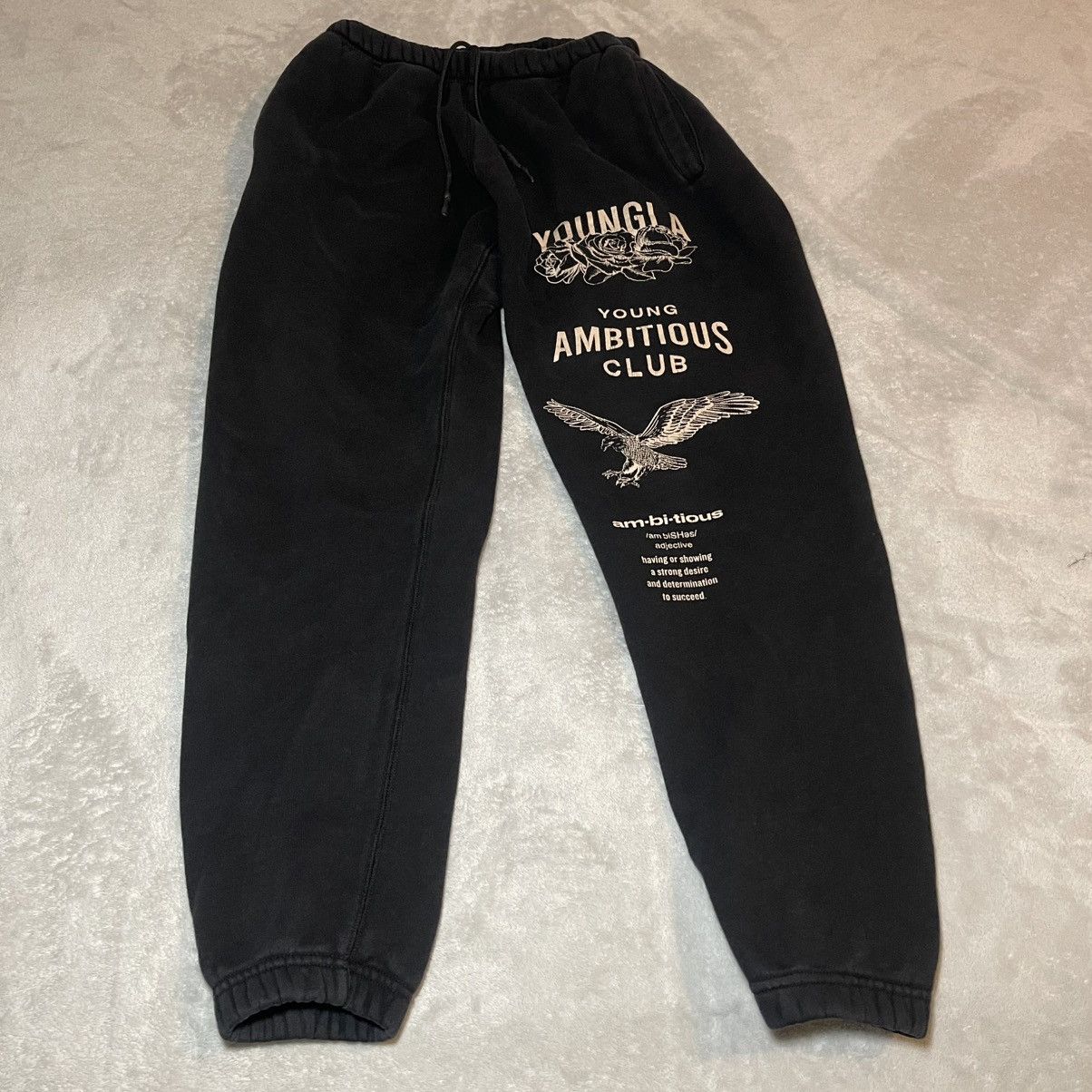 YoungLA YoungLA Young Ambitious Club Sweatpants Black Mens Large Gym Size US 30 / EU 46 - 1 Thumbnail