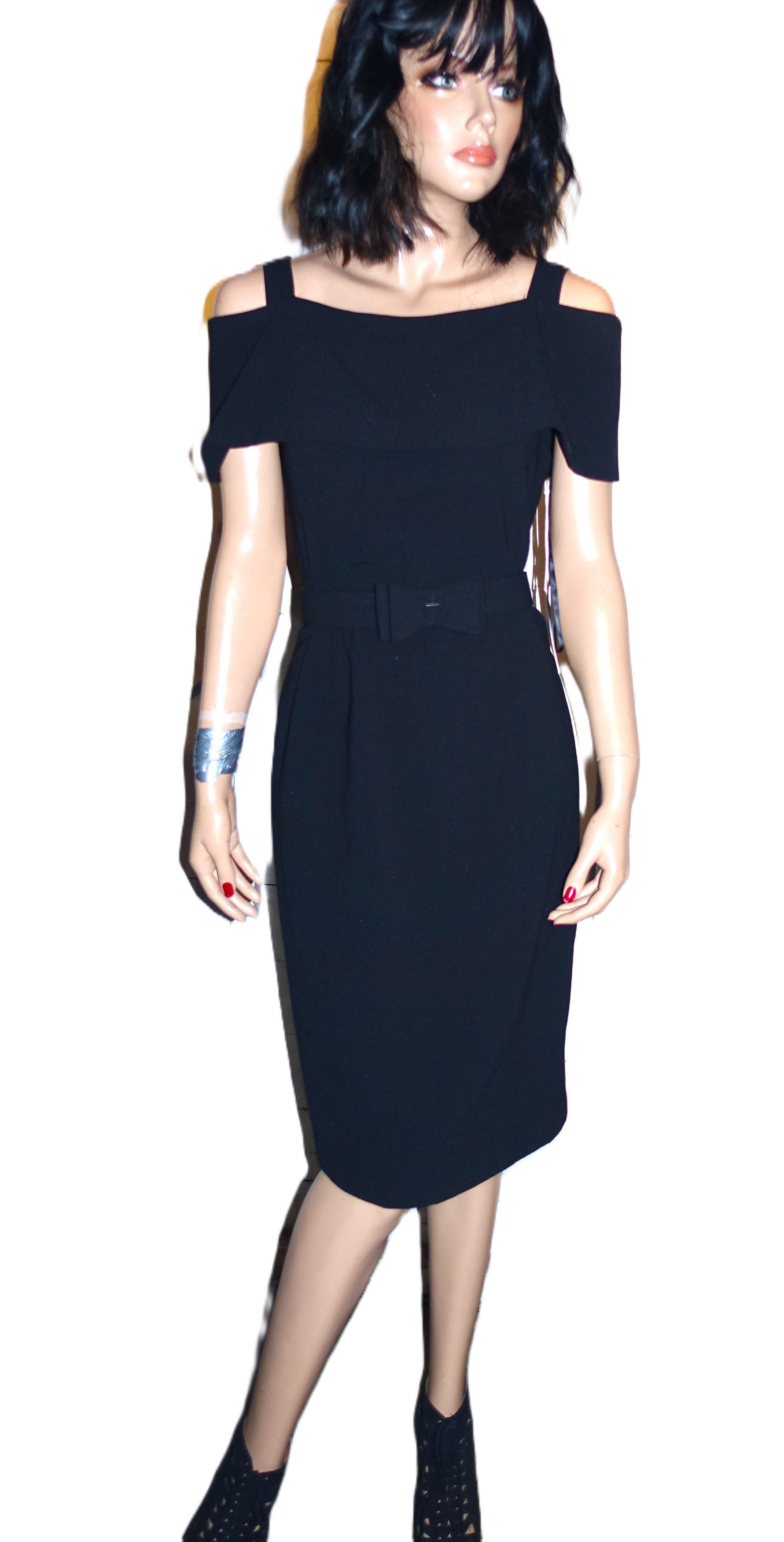 Nanette Lepore Nanette Lepore Black Cold Shoulder Dress 8 NWT Size M / US 6-8 / IT 42-44 - 3 Thumbnail