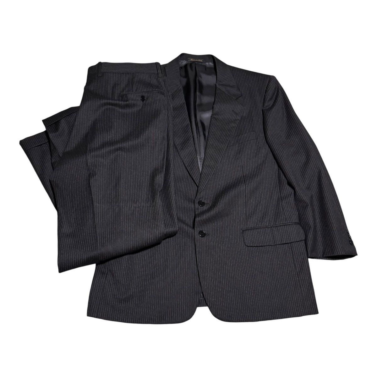 Trussini Trussini Pinstripe Suit Italy 46 Jacket 36x30 Pants Wool Size 46R - 1 Thumbnail