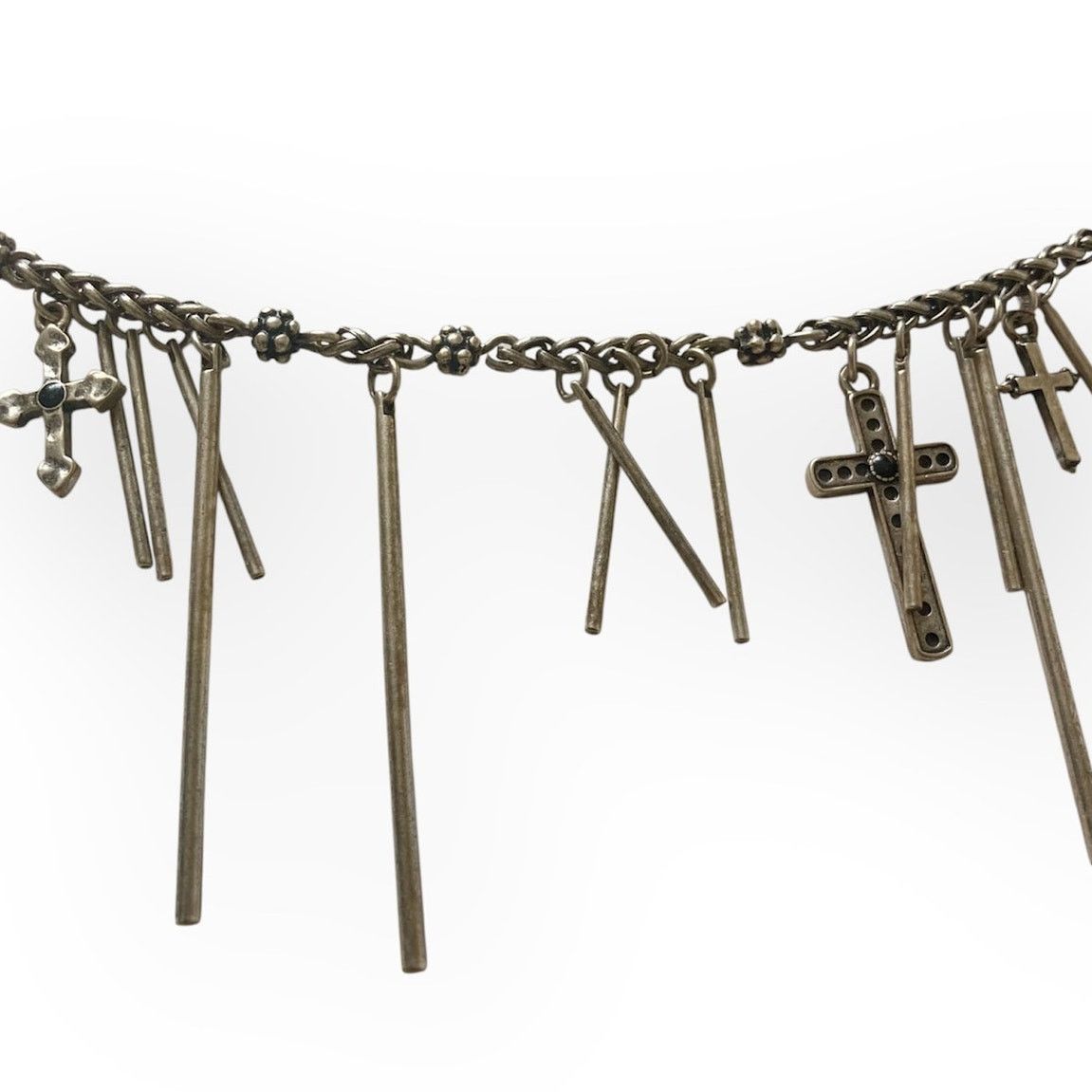 Lucky Brand Lucky Brand Silver charm bracelet antiqued metal chain Cross Size ONE SIZE - 3 Thumbnail