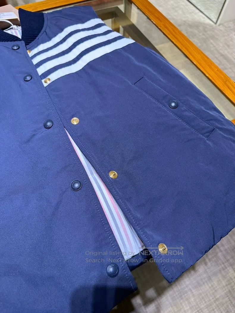 Thom Browne Thom Browne Navy blue knitted collar down vest Size S / US 4 / IT 40 - 4 Thumbnail