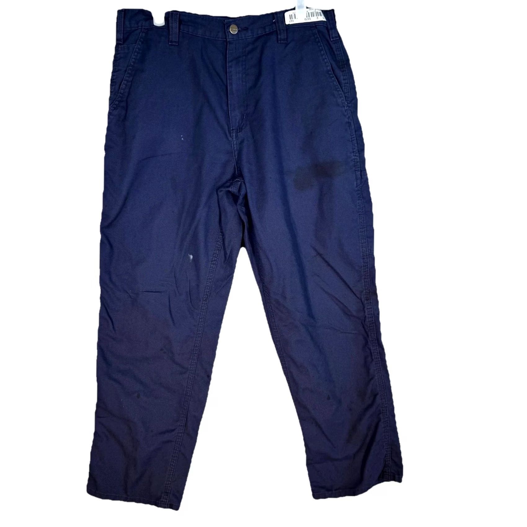 Carhartt VINTAGE Carhartt Carpenter Pants Men 34x30 Navy Canvas Dungaree Workwear 383-20 Size US 34 / EU 50 - 2 Thumbnail