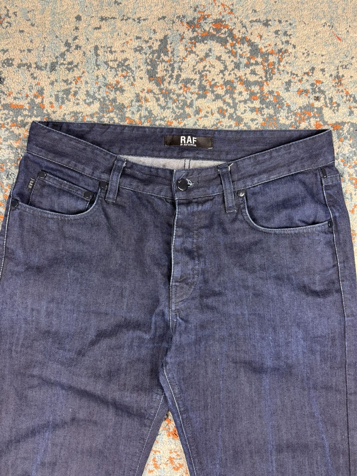 Designer × Raf Simons × Raf by Raf Simons Vintage y2k RAF by Raf Simons slim fit denim / jeans Size US 33 - 7 Thumbnail