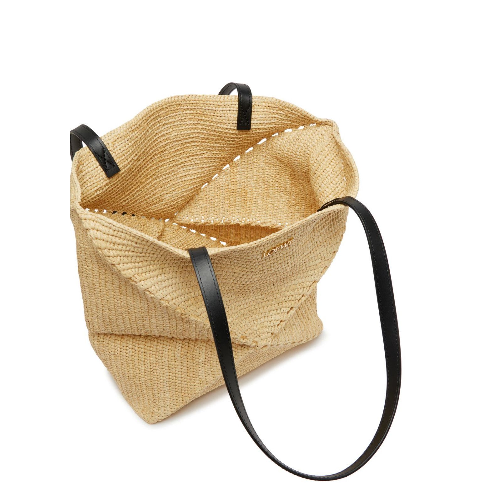 Loewe LOEWE Puzzle Fold Natural Raffia Tote Bag New & Authentic Size ONE SIZE - 4 Thumbnail