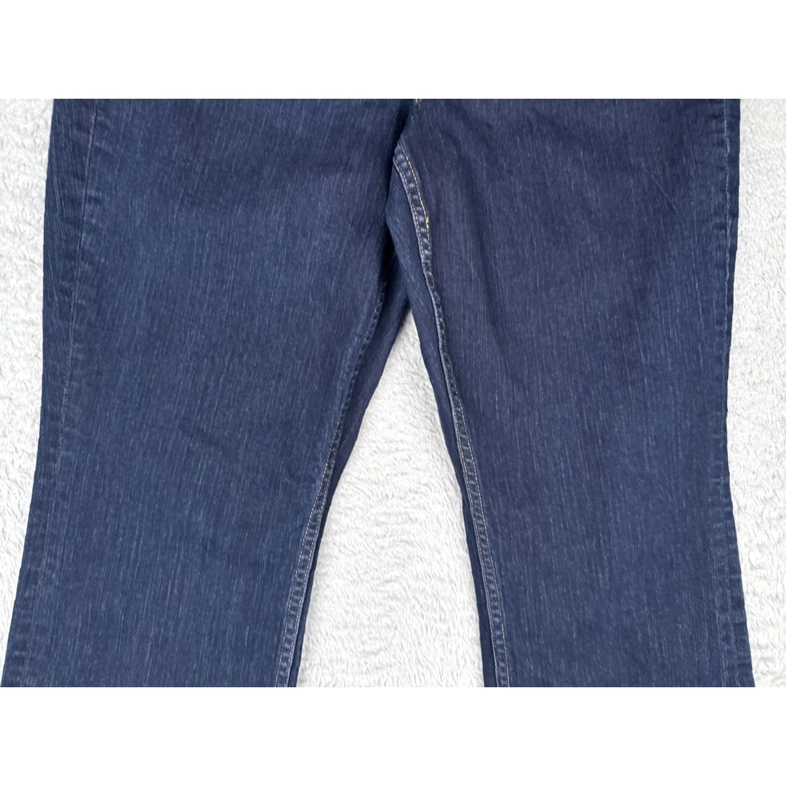 Vintage New York & Company Jeans Womens 10 Blue Curvy Skinny Crop Cuffed Stretch Denim Size 32" / US 10 / IT 46 - 3 Thumbnail