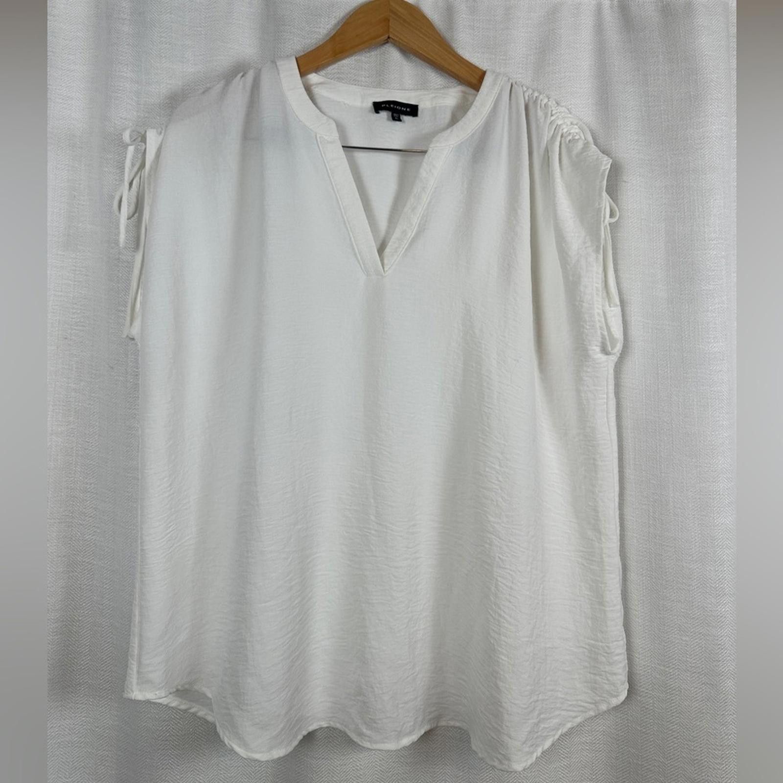 Other PLEIONE Women’s Flowy Angel White XL Top Church Baby Shower Size XL / US 12-14 / IT 48-50 - 2 Thumbnail